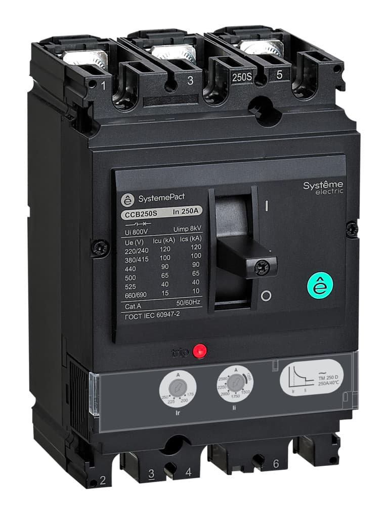 Выключатель автоматический литой корпус SYSTEMEPACT CCB100 150KA 3P3D TMD32 рычаг