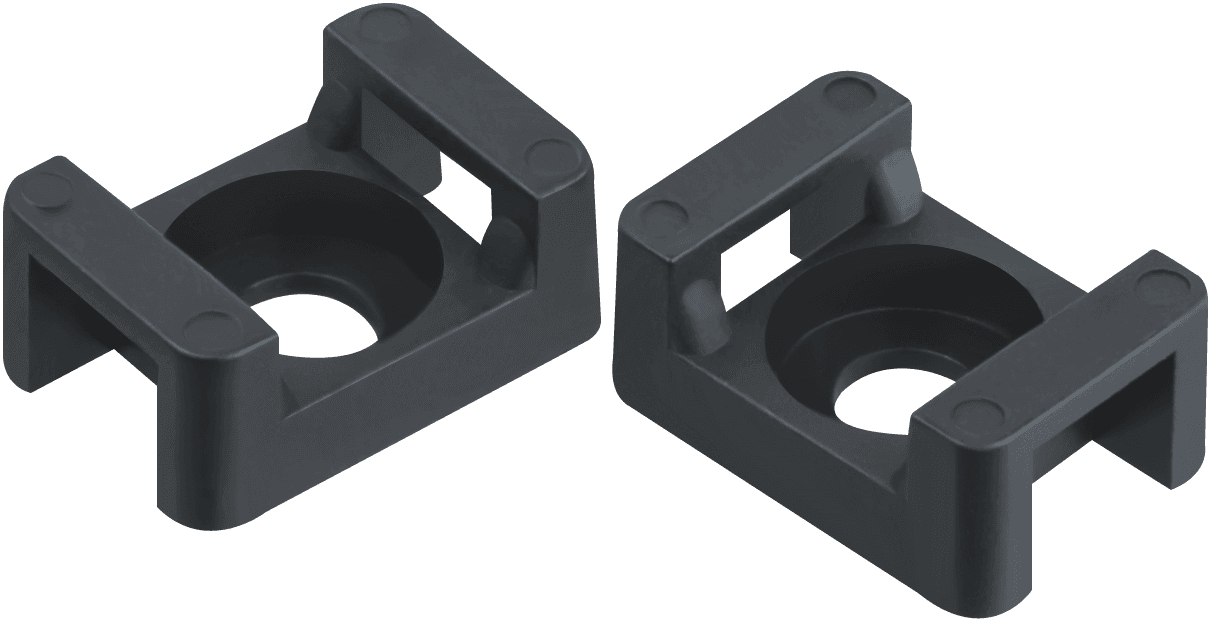 Площадка монтажная под винт 22х16 мм черная NFP-22x16-100-BL (100 шт)