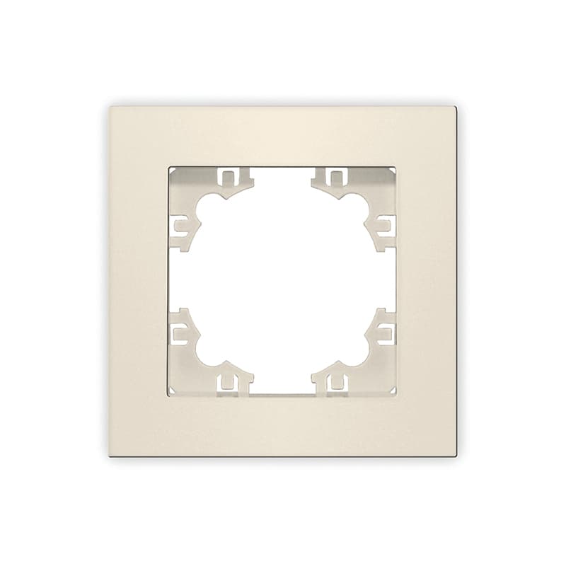 Рамка одноместная горизонтальная Афина слоновая кость (ivory) (еврослот)