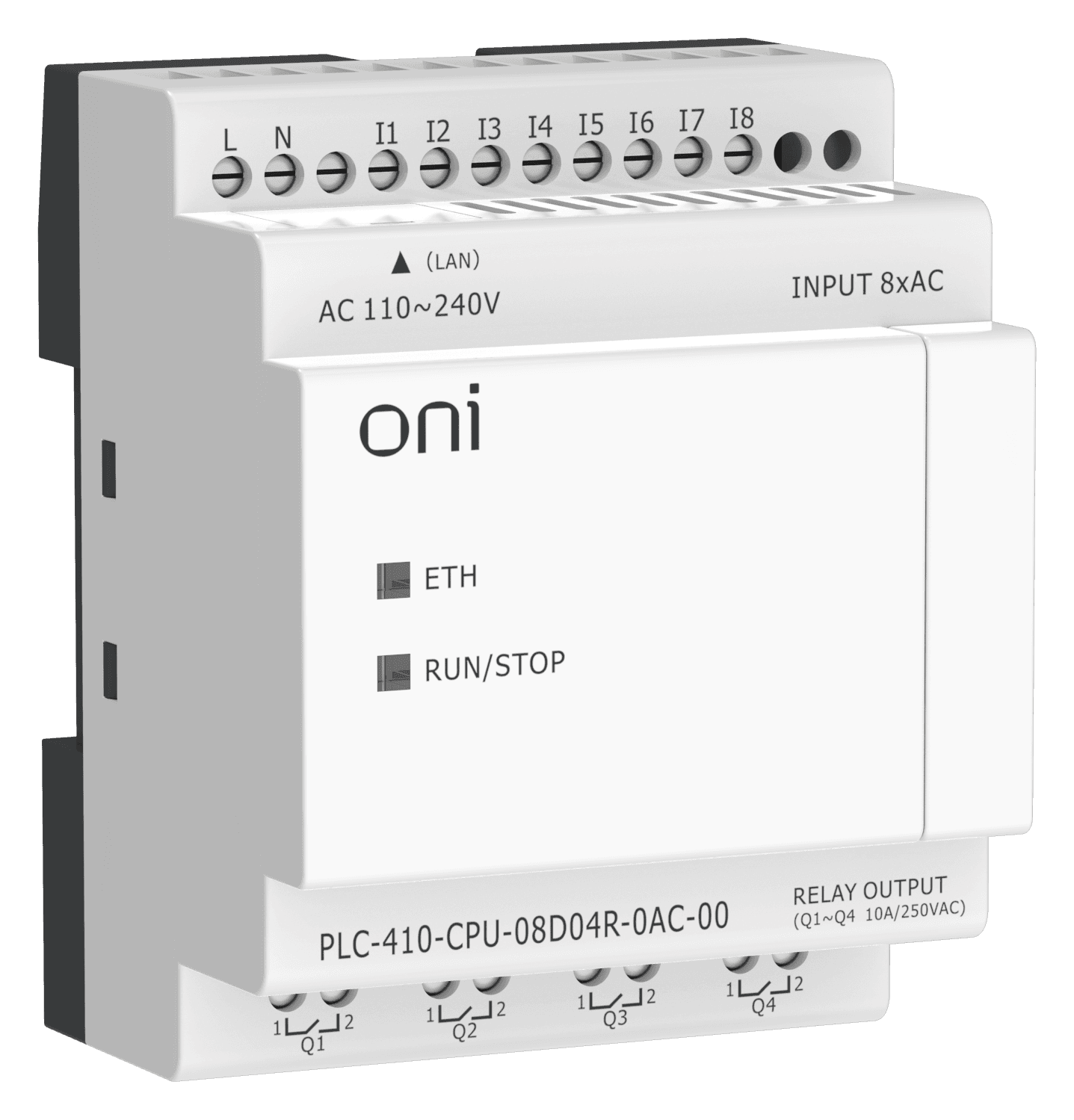 Модуль ПЛК 410 ЦПУ 8 DI 4 RO 220В AC с Ethernet портом без экрана