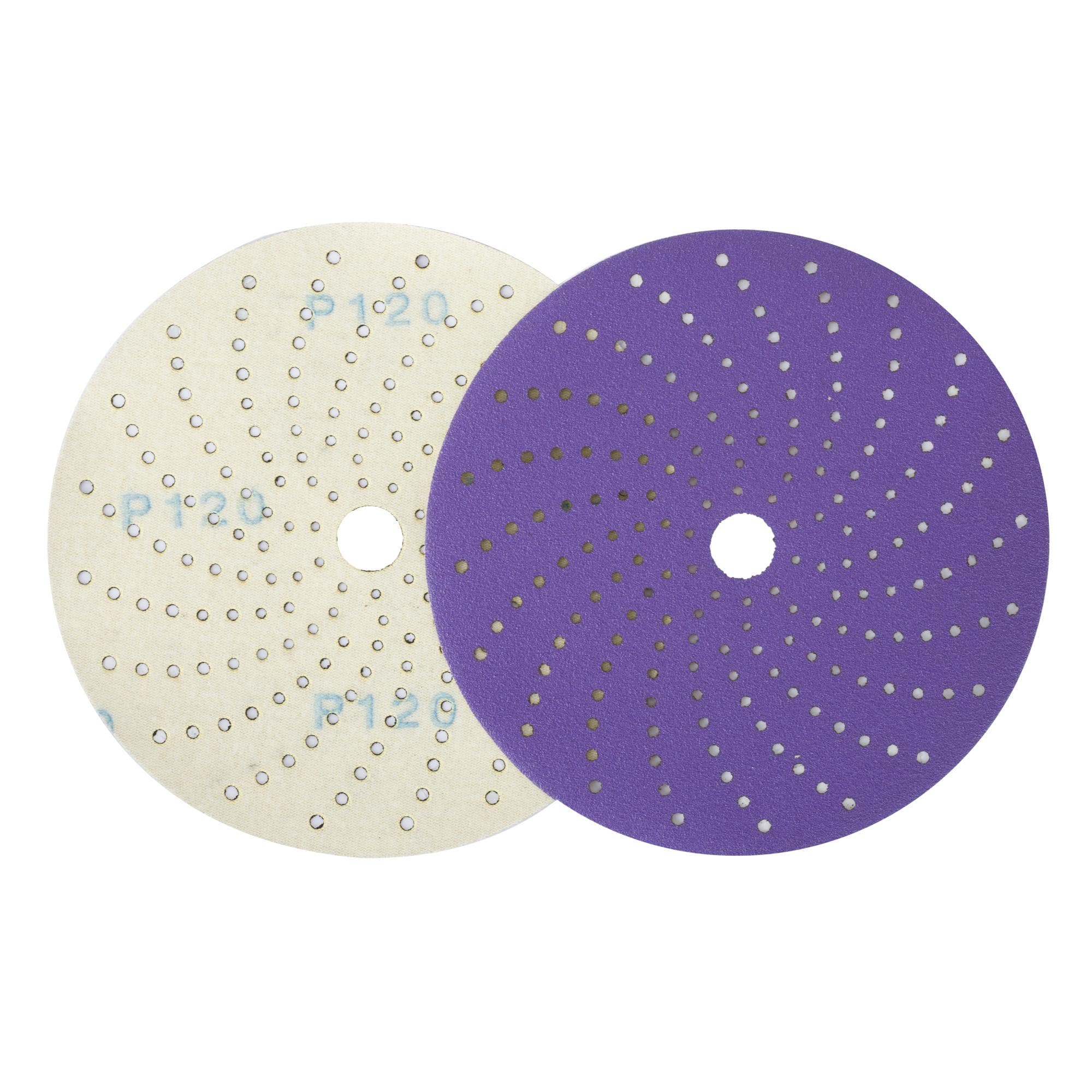 Круг абразивный c мультипылеотводом Purple, P120, PROBOS Carting CP737 CERAMIC Hookit , 150 мм