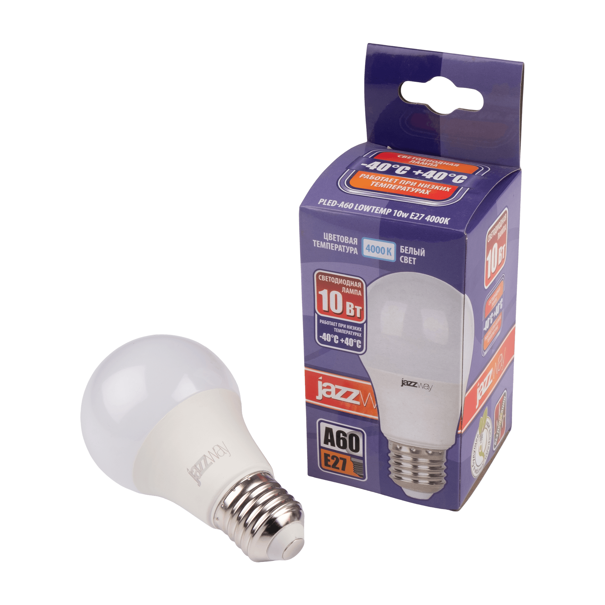 Лампа светодиодная специального назначения LED 10w E27 4000K груша низкотемпературн