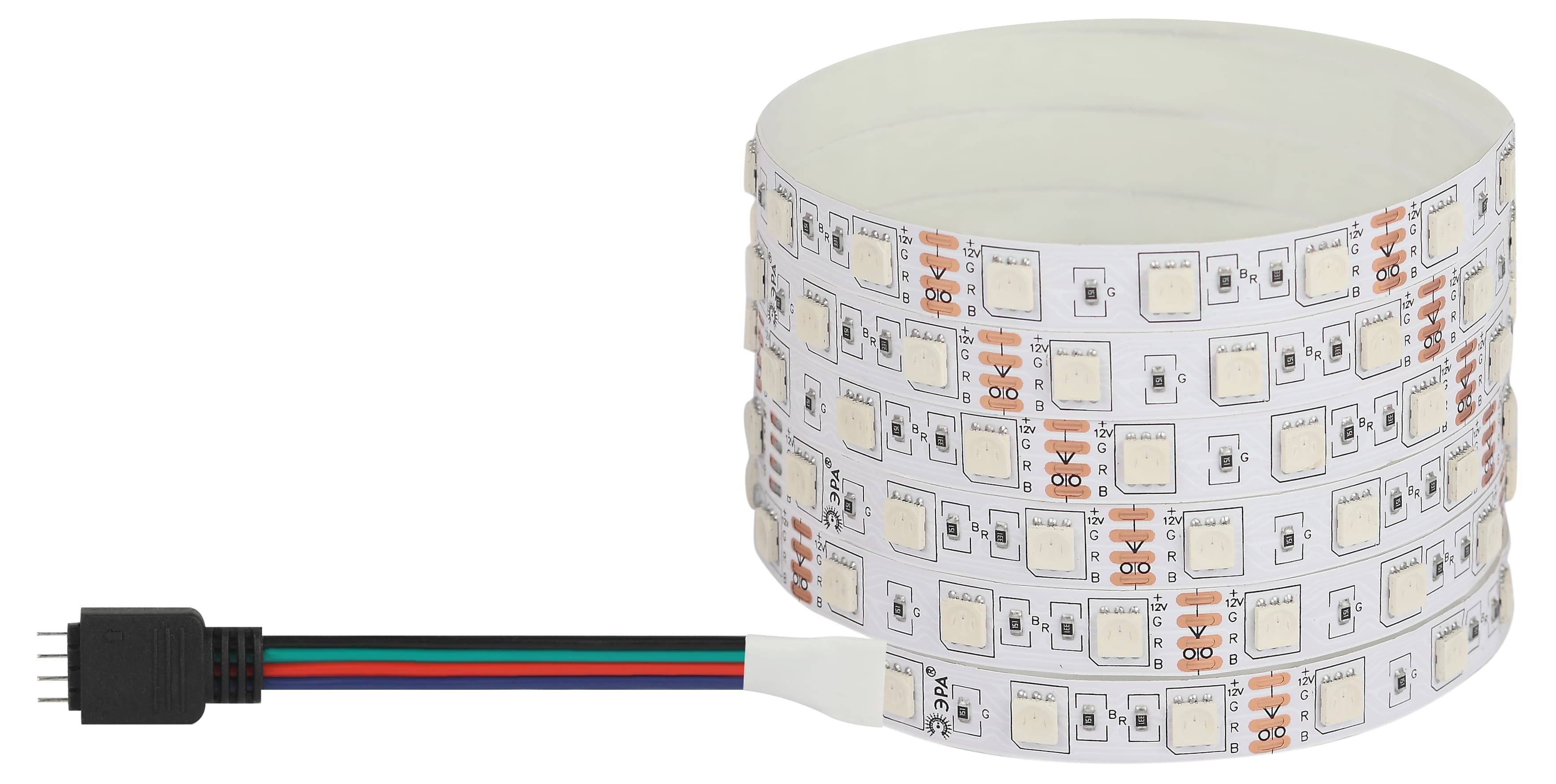 Лента светодиодная 14,4Вт/м 12В RGB IP20 60LED/м LS5050-14,4-60-12-RGB-IP20-1 year-50m