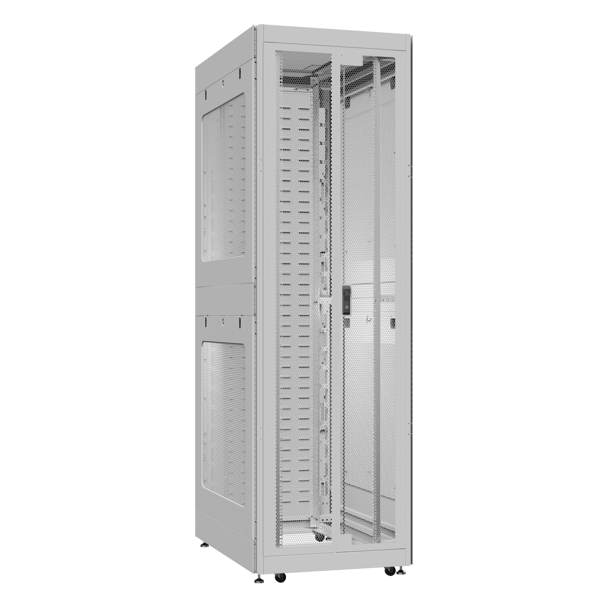 Шкаф серверный 52U 800х1000 передняя дверь: двустворчатая перфорированная IP20. задняя дверь: протект IP41. боковые панели: перфорированные. цвет: серый RAL7035