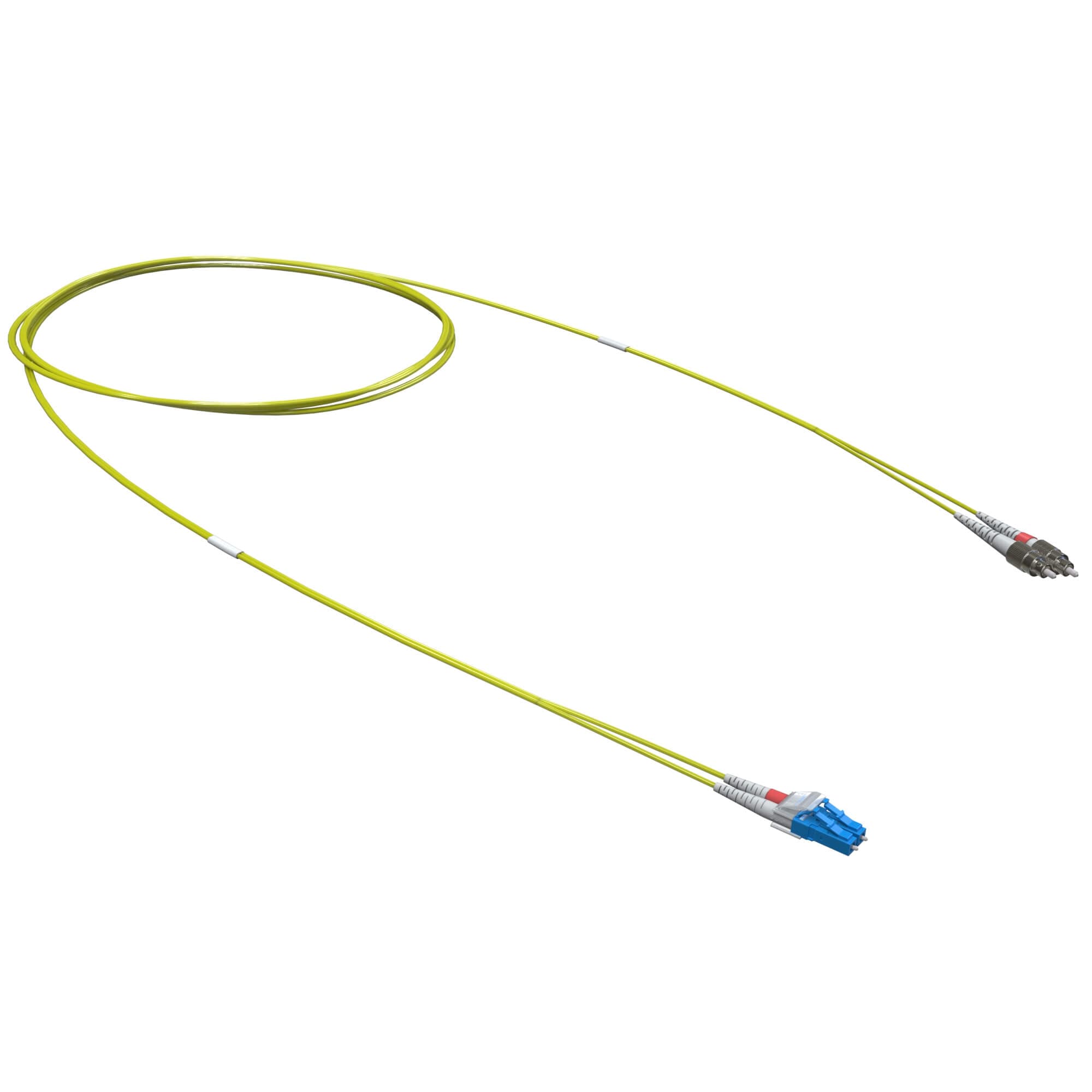 Патч-корд оптический переходной двухволоконный (Duplex) LC-UPC/FC-UPC, 9/125 OS2, 3 м