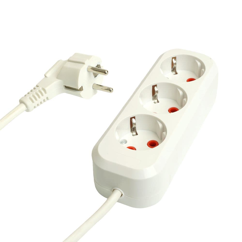Удлинитель 3-местный с/з 3x1мм2 7м 250В 16А Home HM06-31-07 белый