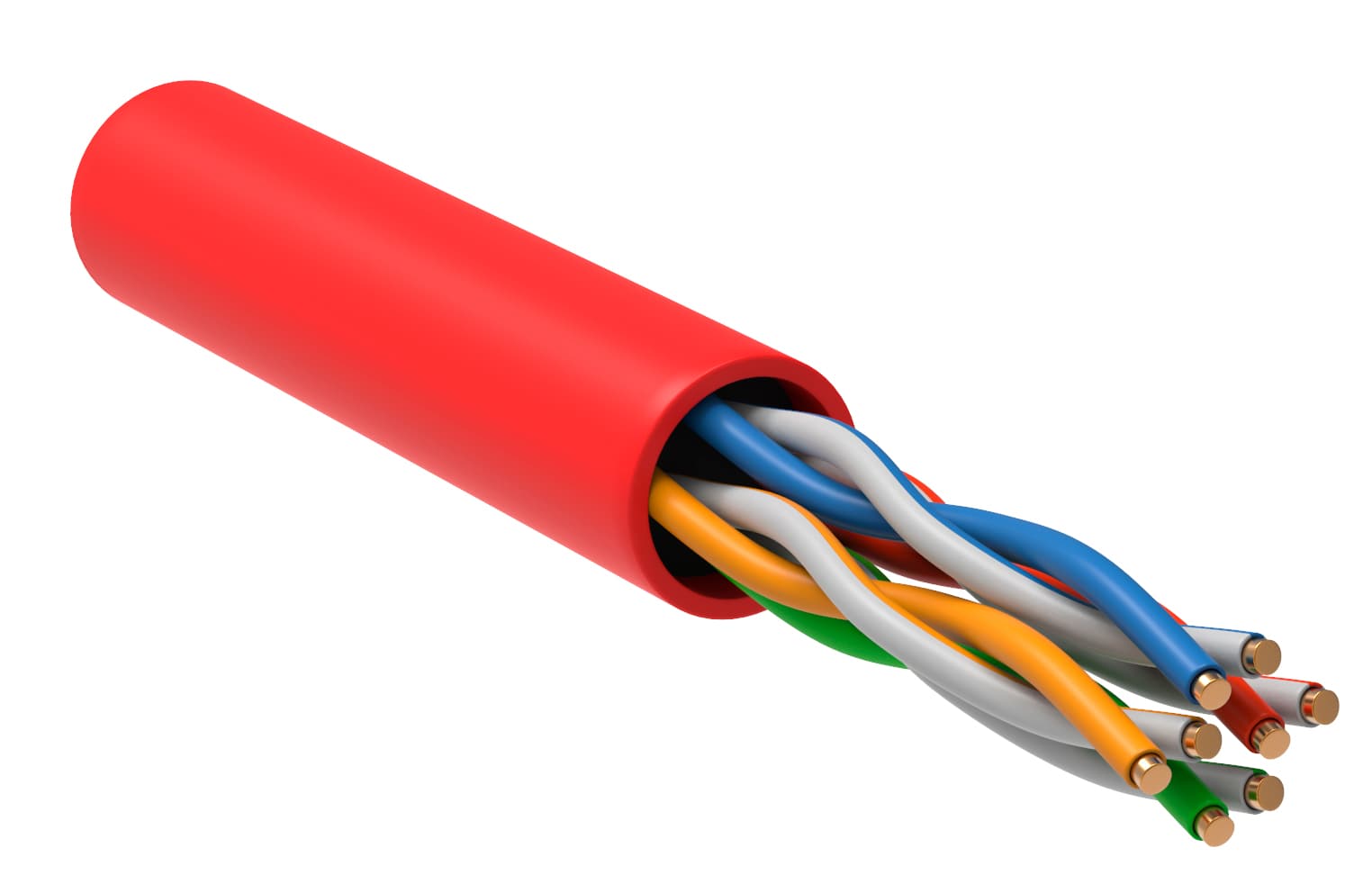 Витая пара U/UTP кат 5E 4х2х24AWG solid LSZH 305м красный