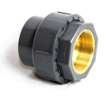 Муфта разборная переходная Внутренняя резьба (латунь) 63х2' PVC-U PN16 COMER (Италия)