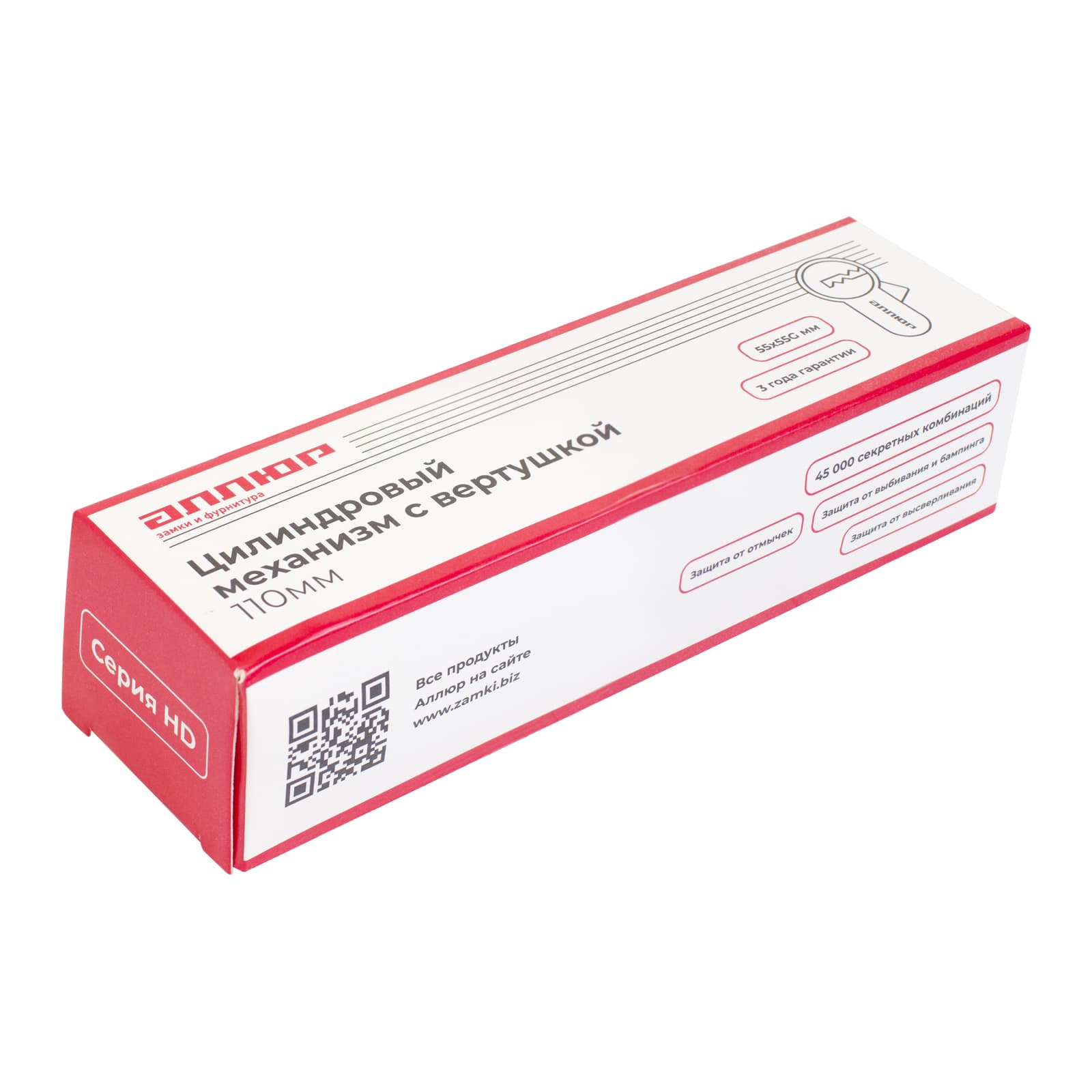 Цилиндровый механизм АЛЛЮР HD FG 110-5К CP (55x55G) хром