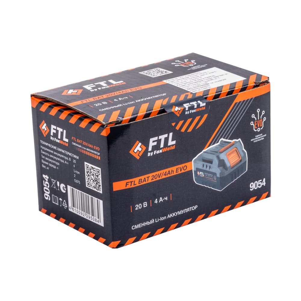 АКБ сменный Li-Ion FTL BAT 20V/4Ah EVO, 1 * АКБ 20В 4 Ач