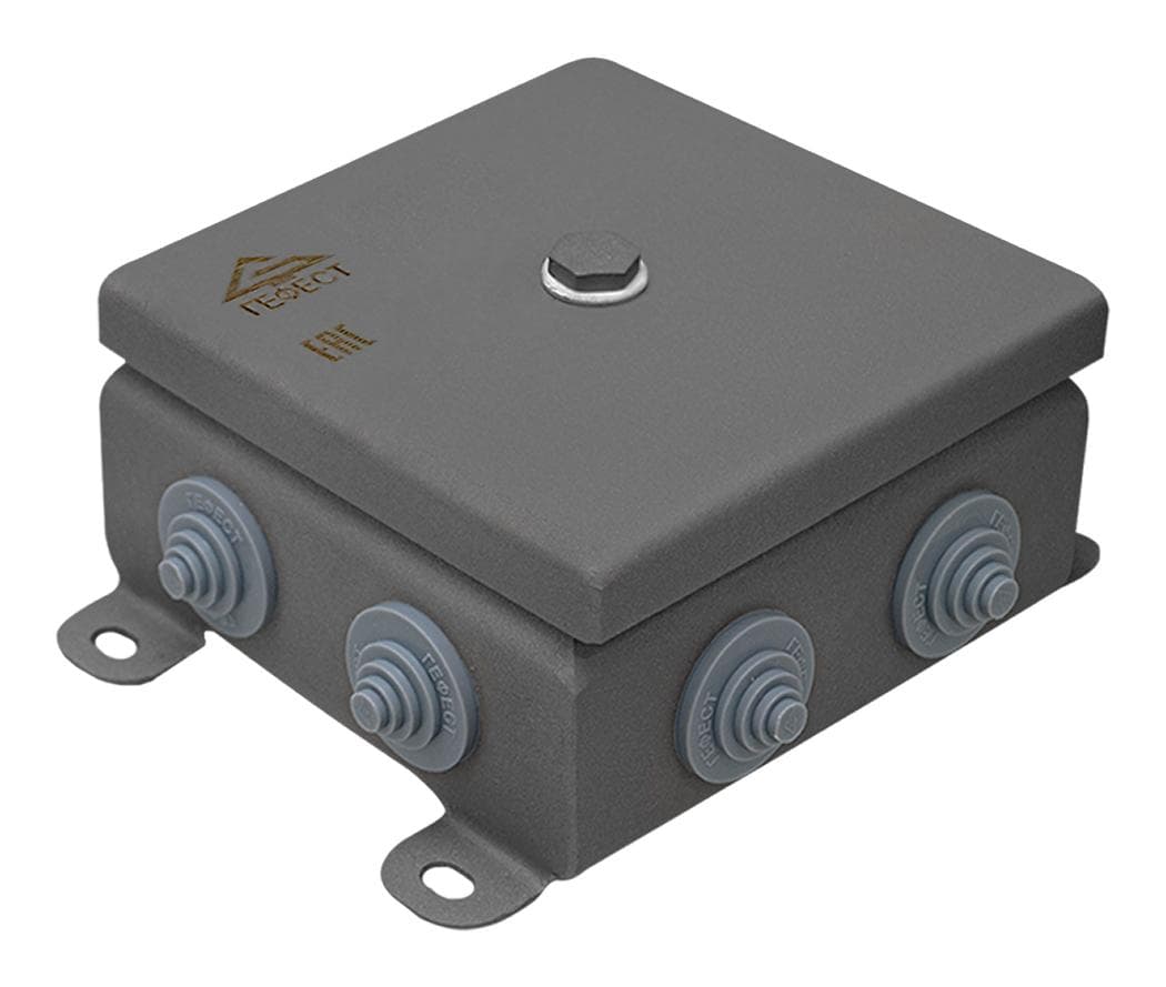 Коробка монтажная огнестойкая КМ-О (12к)-IP55-1212 корпус из нержавеющей стали, количество вводов 8