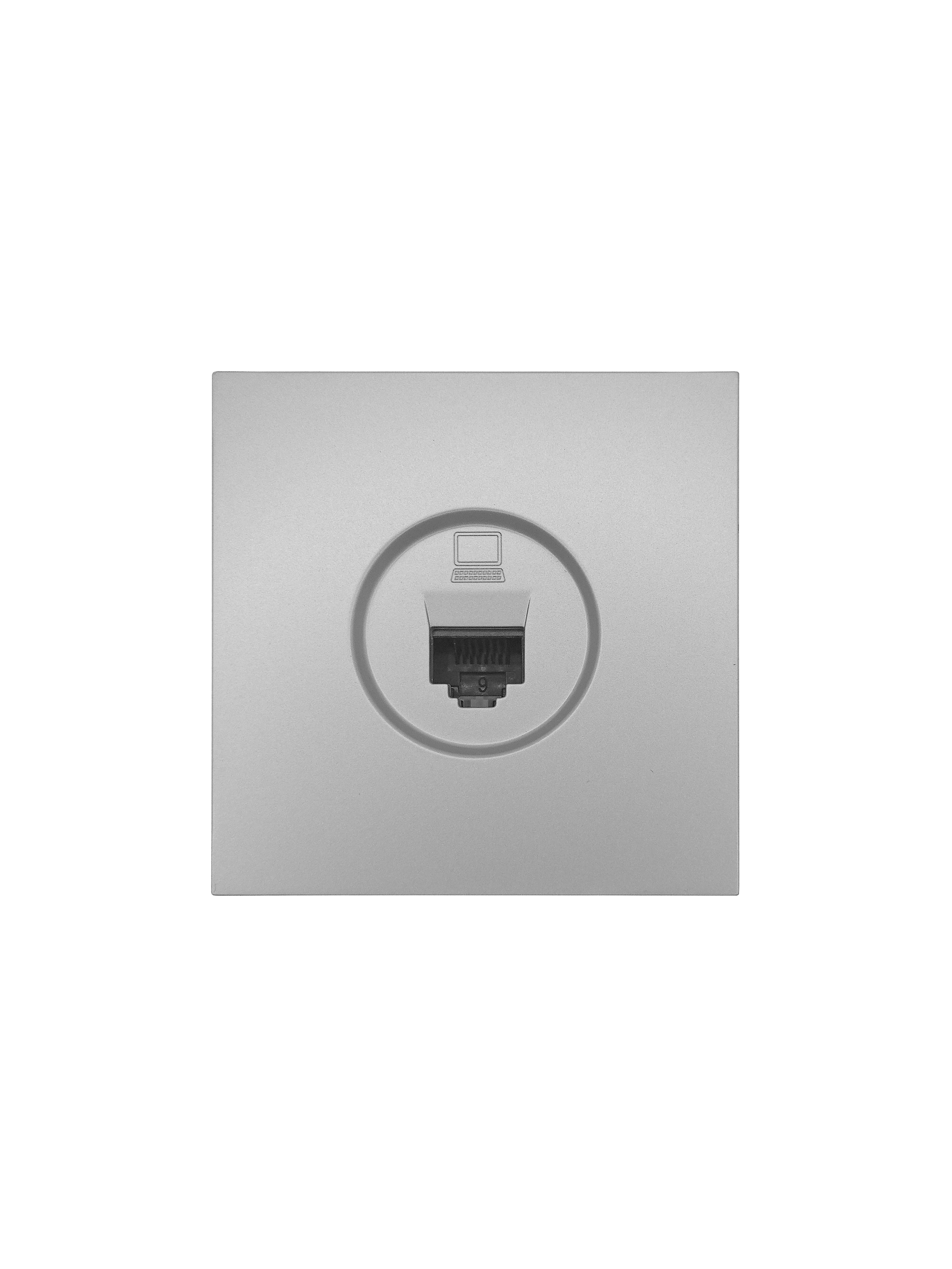 ZIMA Розетка компьютерная серый матовый Lezard 704-7488-139