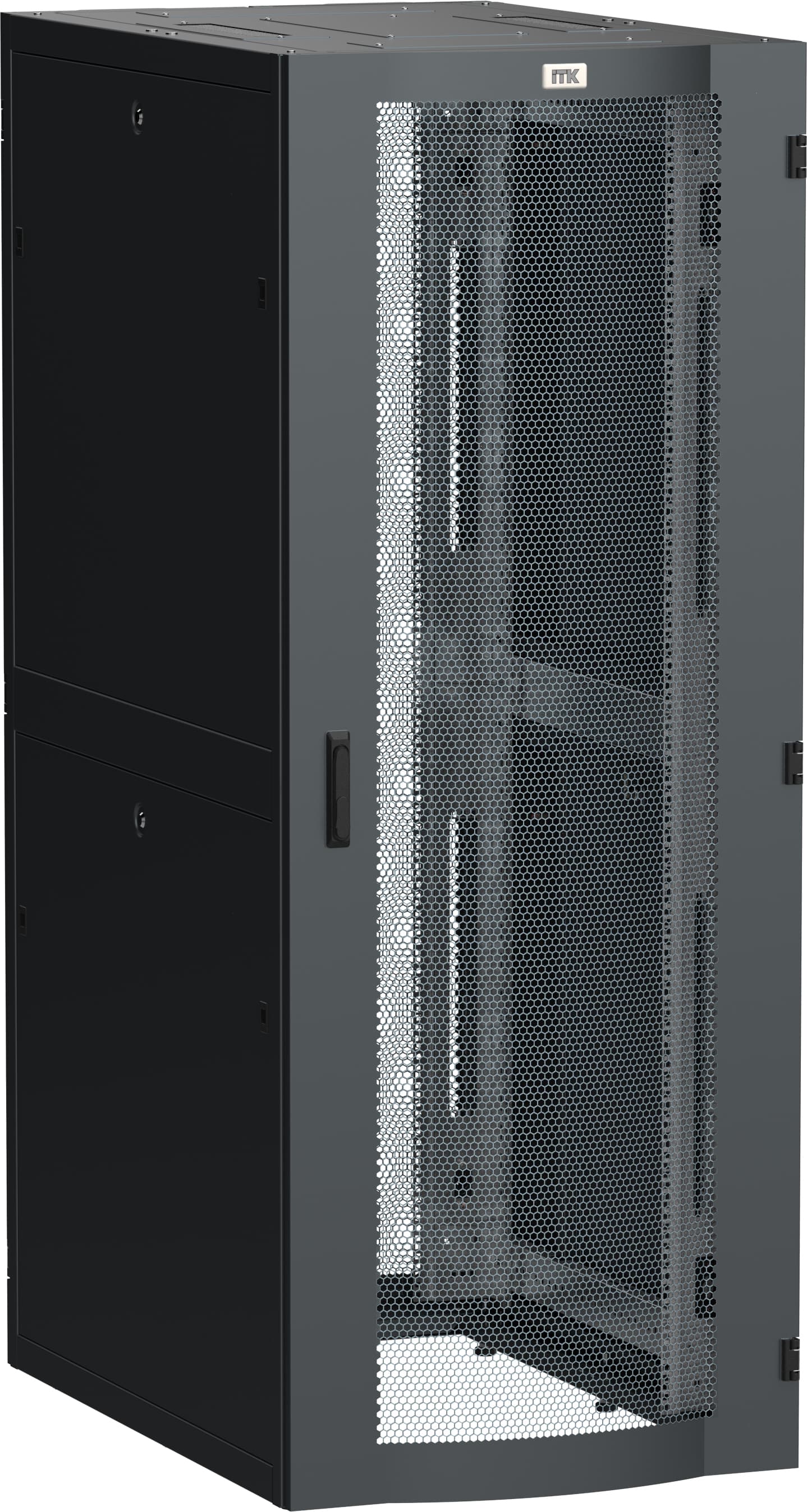 Шкаф серверный ITK LINEA S 19'' 45U 750х1200мм перфорированная дверь черный