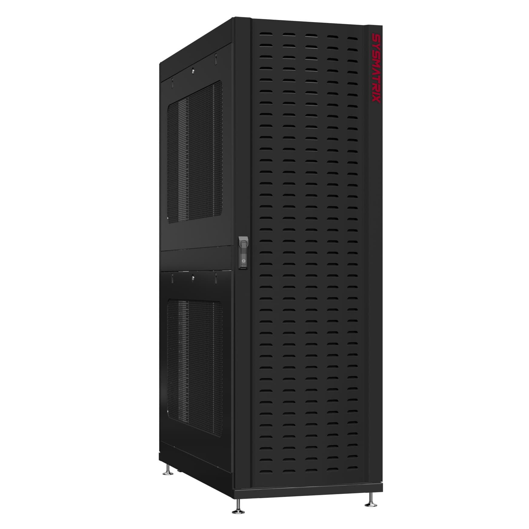 Шкаф серверный 24U 600х1200 передняя дверь: протект IP41. задняя дверь: двустворчатая глухой металл IP51. боковые панели: перфорированные. цвет: черный RAL9005