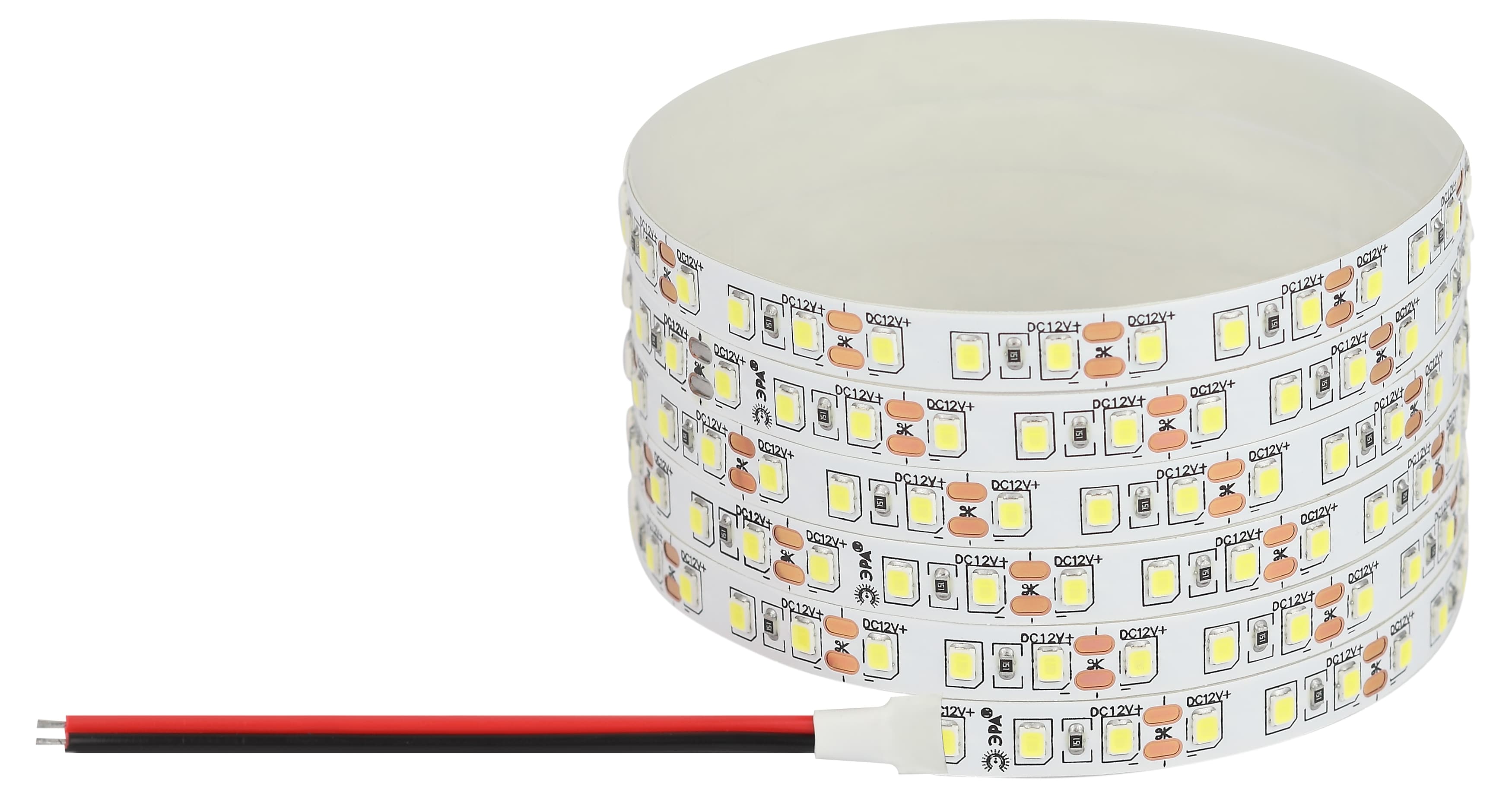 Лента светодиодная 9,6Вт/м 12В 6500К IP20 120LED/м LS2835-120LED-IP20-W-eco-5m