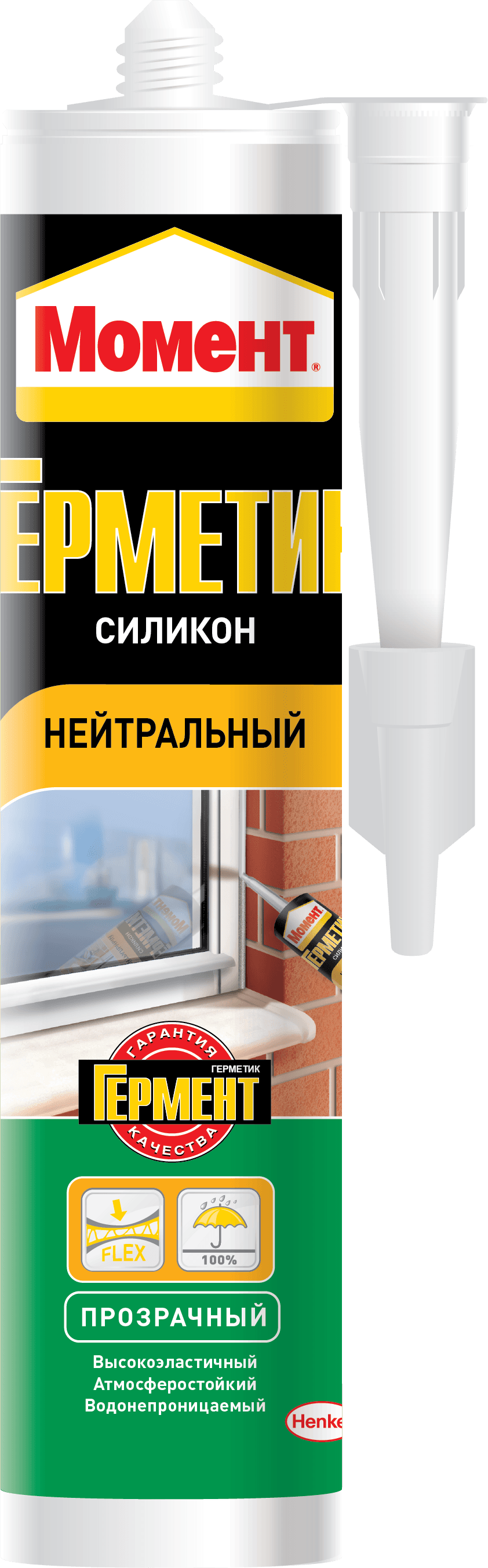 Герметик Силиконовый нейтр. Момент(прозр), 280 мл