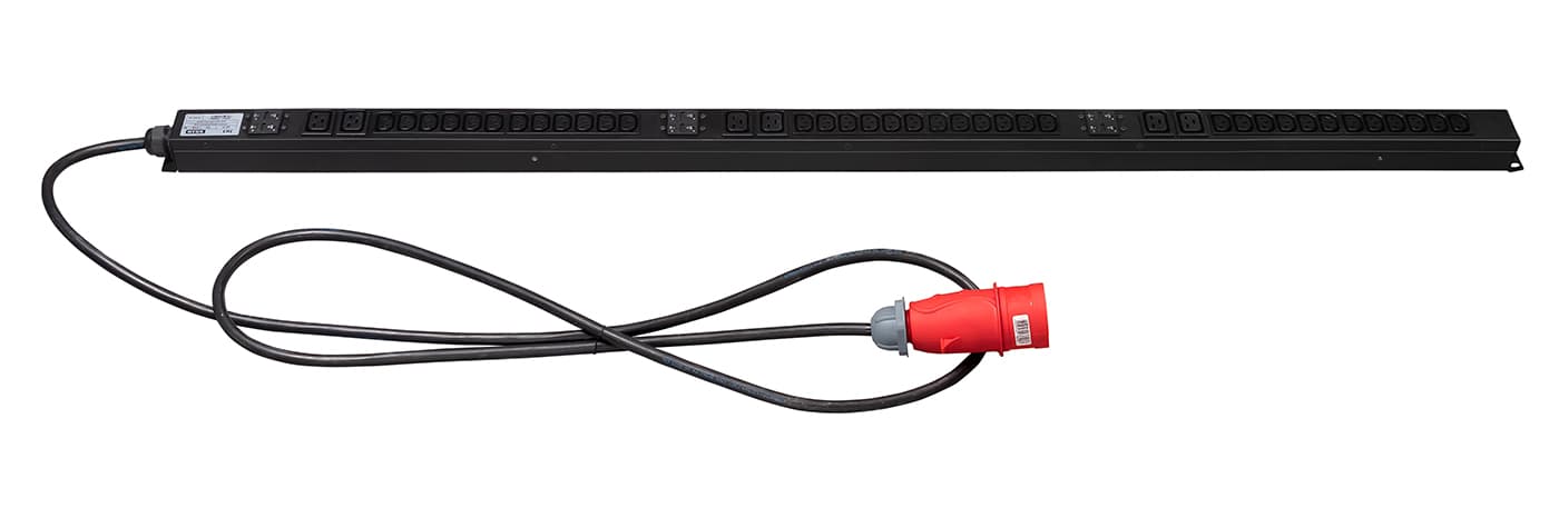 Блок розеток для шкафов, вертикальный, 6 розеток IEC 320 C19, 36 розеток IEC 320 C13, 3 фазы, 32А
