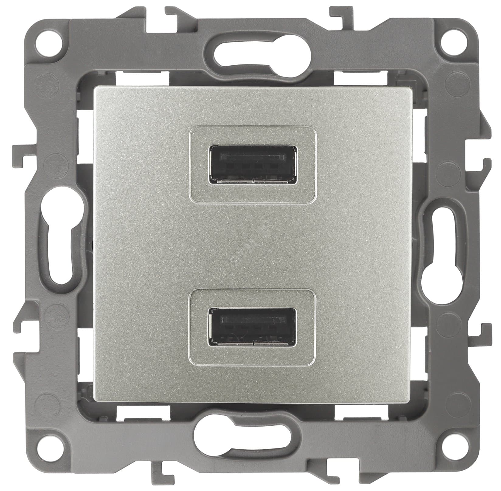 Устройство зарядное USB, 5В-2100мА, Эра12, перламутр, 12-4110-15