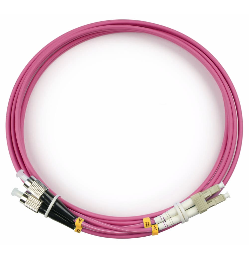 Патч-корд оптический duplex 2м LC-FC 50/125MM OM4 LSZH