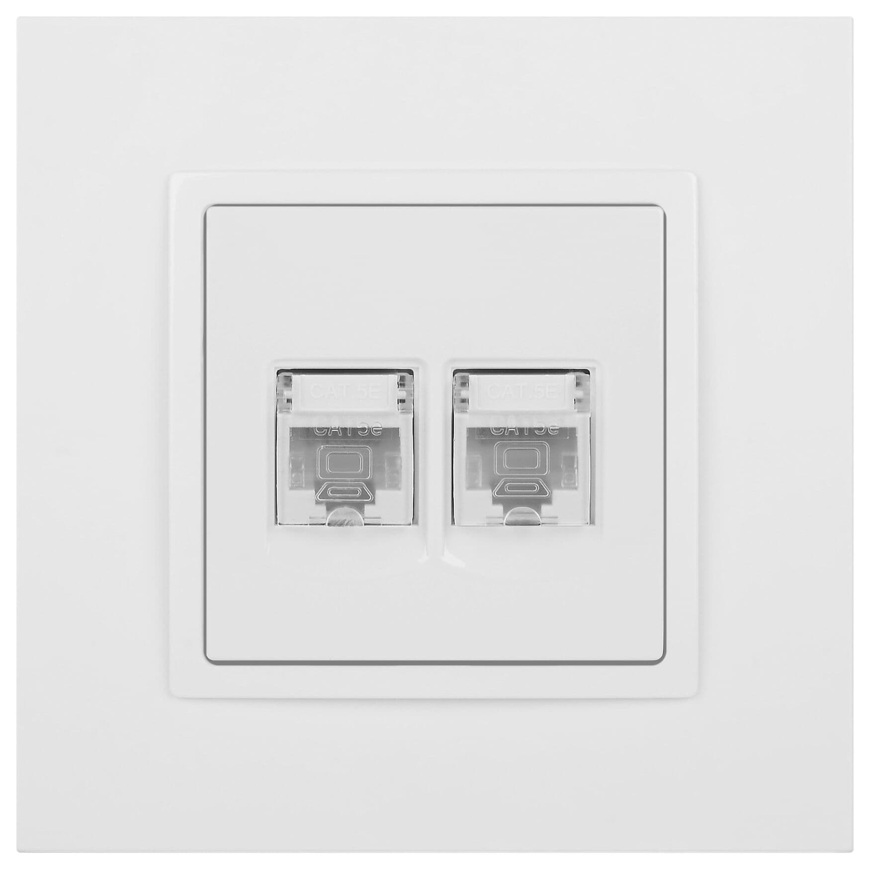 Розетка 2хRJ45, Эра Elegance, белый, 14-3108-01