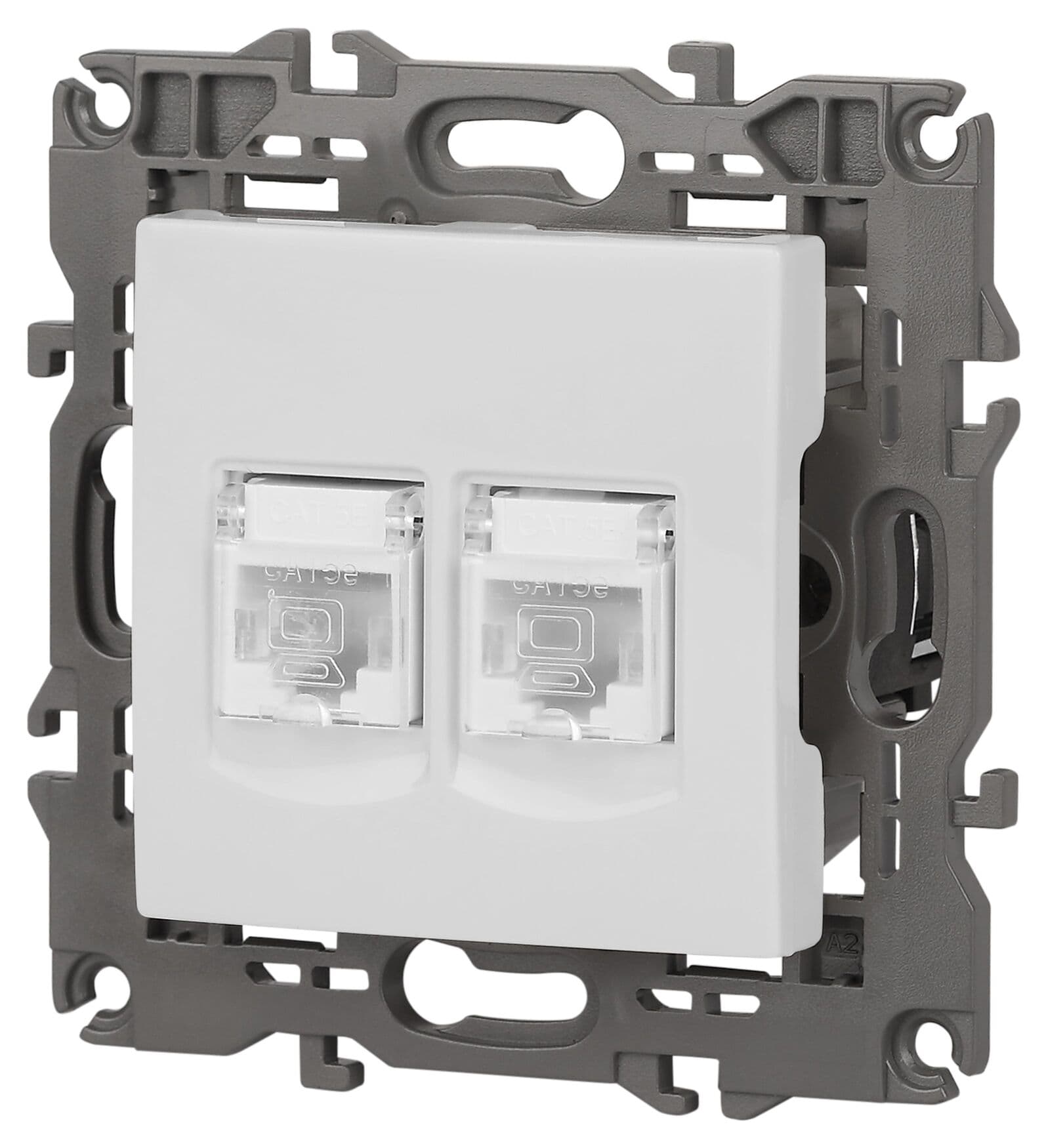 Розетка 2хRJ45, Эра Elegance, белый, 14-3108-01