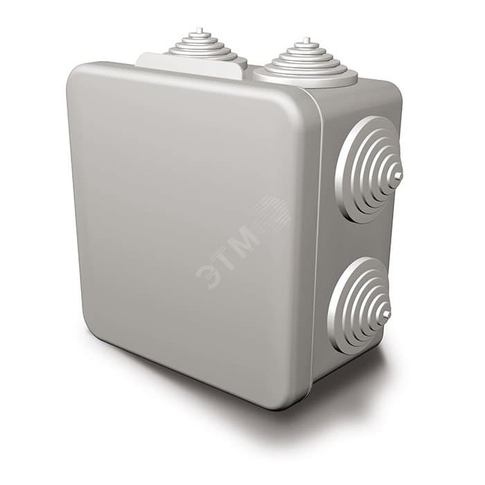 Коробка уравнивания потенциалов 100х100х55, IP54, открытой проводки, серый