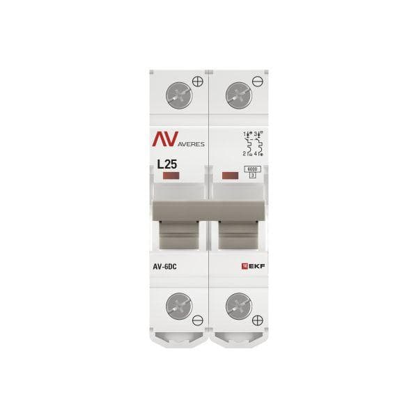 Выключатель автоматический AV-6 DC 2P 25A (L) 6kA AVERES