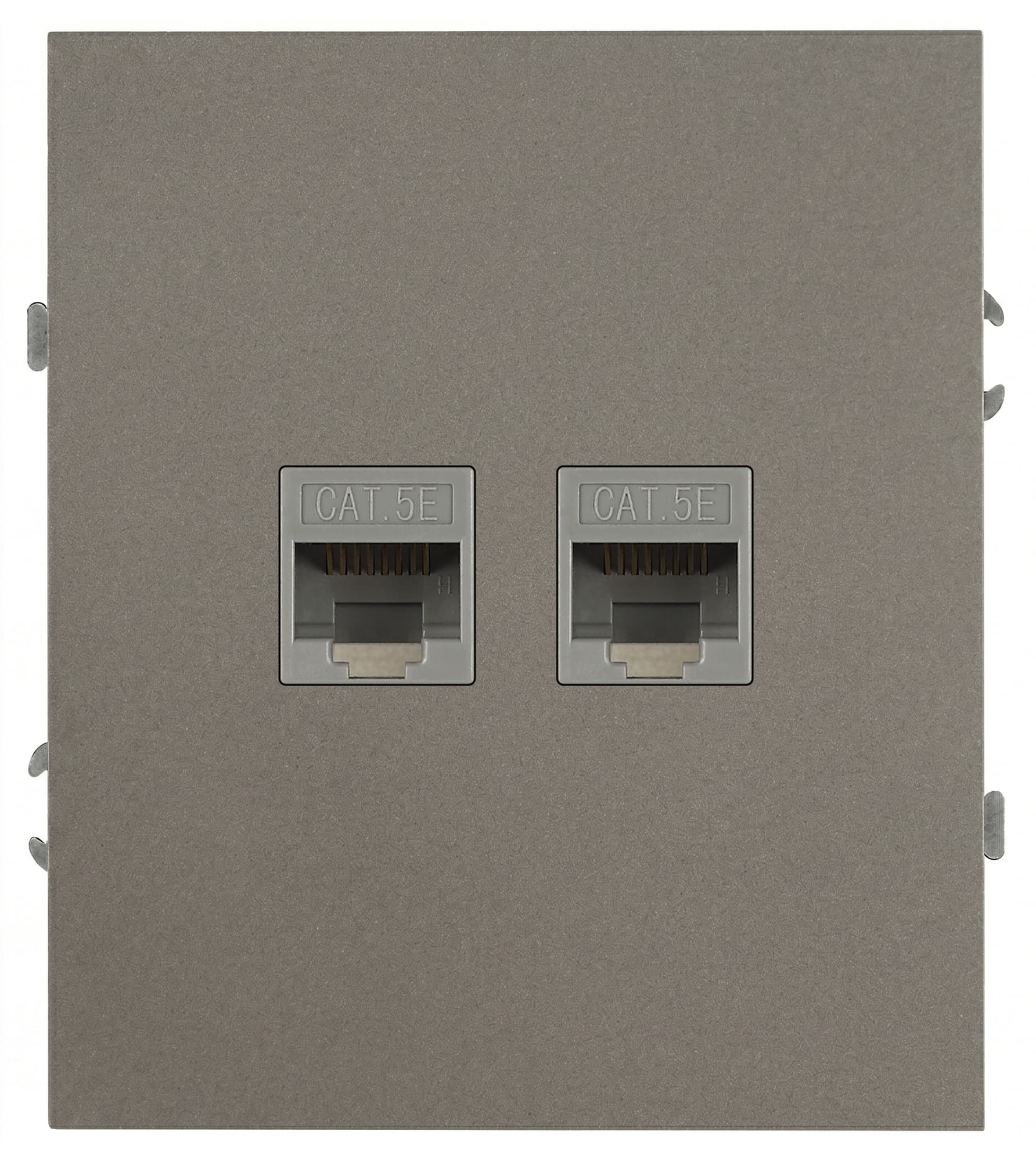 Розетка скрытого монтажа в рамку информационная двойная 2XRJ45 титан 16-3108-07 Arktik