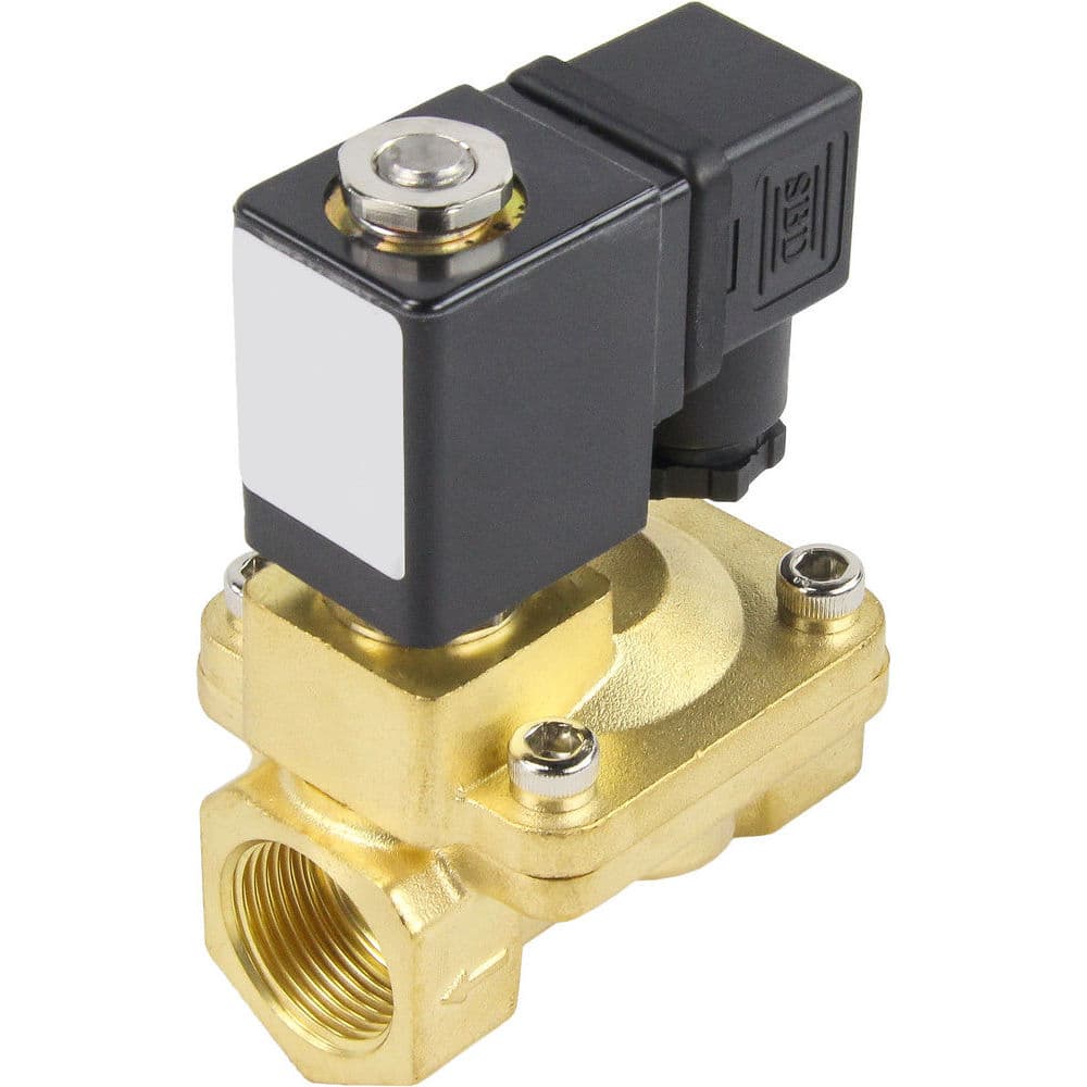Клапан электромагнитный VS2W-400E-PU-NC 1 1/4'' Ду32 Ру10 пилотного действия двухходовой, корпус латунь, присоединение внутренняя резьба, уплотнение EPDM, нормально-закрытый, катушка 24В AC