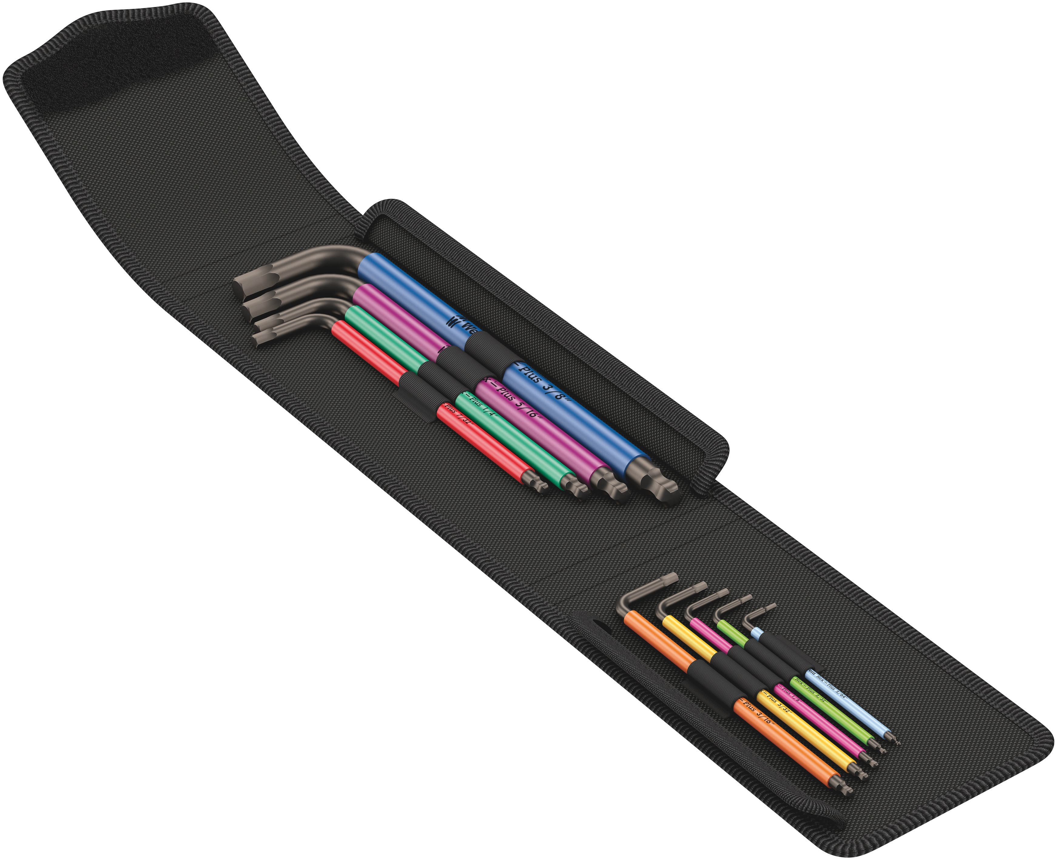 Набор Г-образных ключей 950/9 Hex-Plus Multicolour Imperial BlackLaser 1 с шаром 1.5 - 10 мм 9 предметов