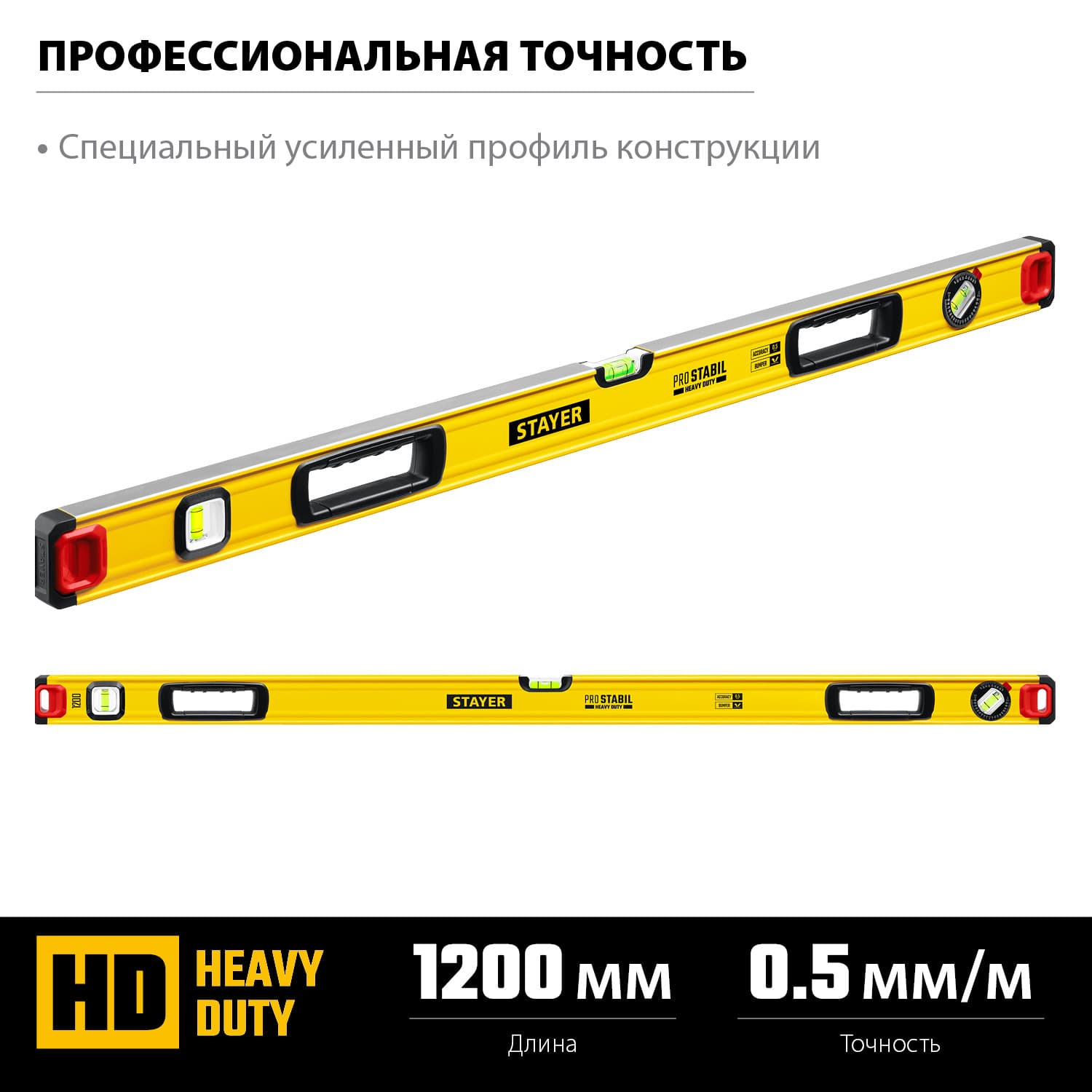 Уровень строительный ProStabil 1200 мм