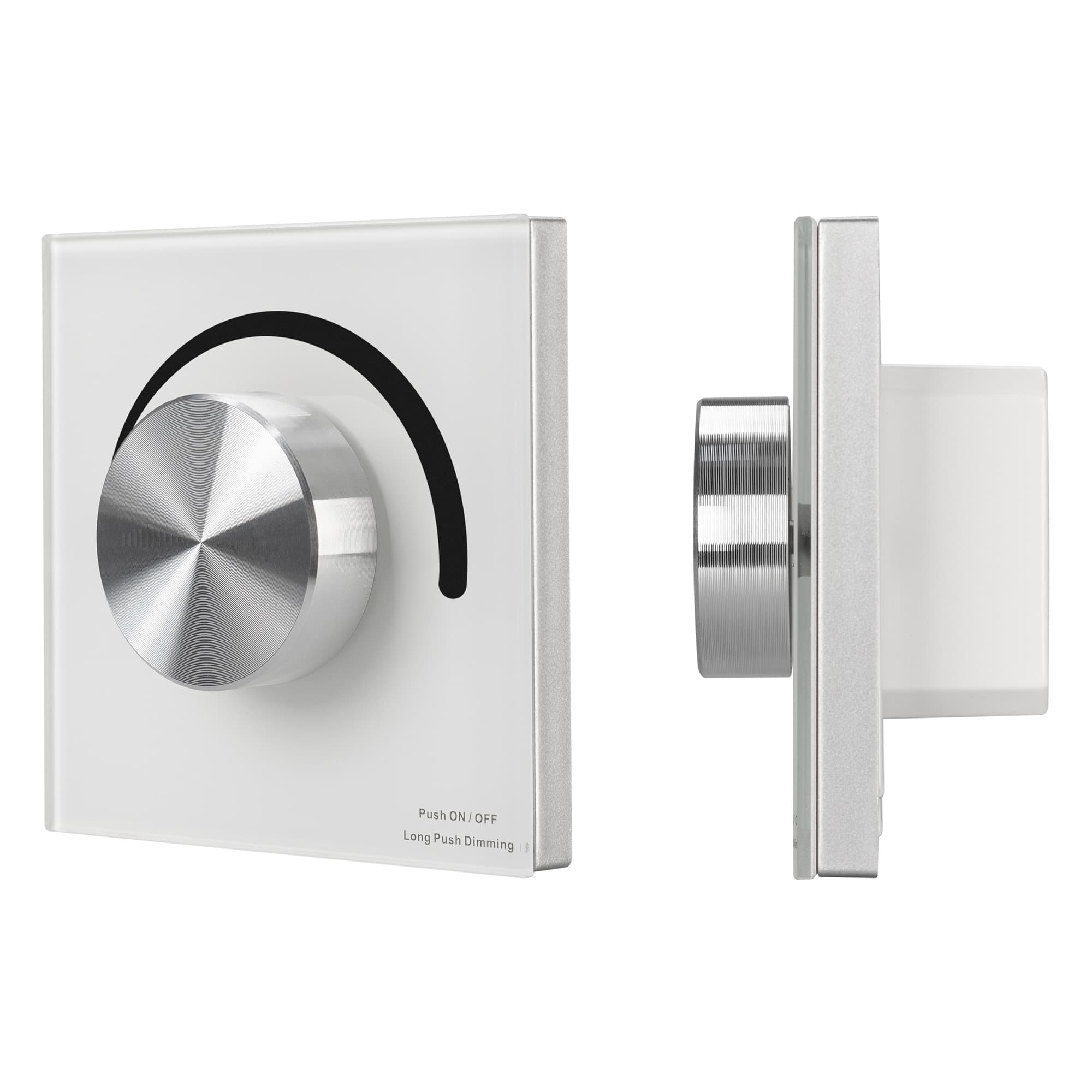 Панель SMART-P37-DIM-IN White (230V, 1.5A, TRIAC, Rotary, 2.4G) (ARL, IP20 Пластик, 5 лет)