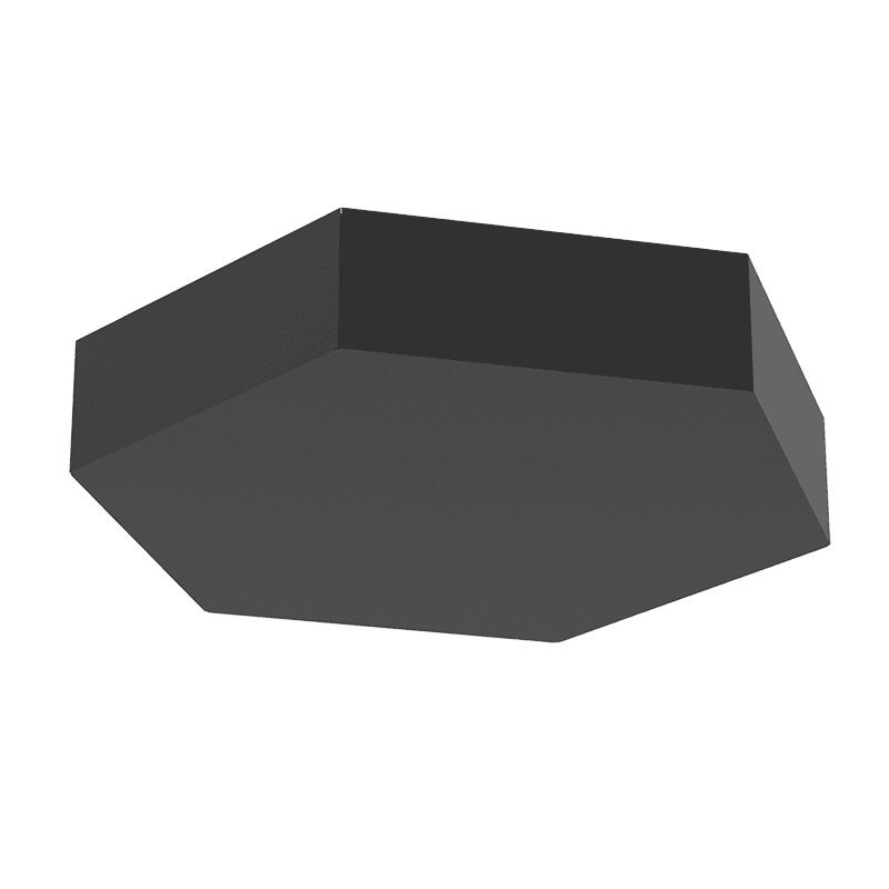 Блок Gexus 520х600 Solid подвесной RAL9005 черный муар