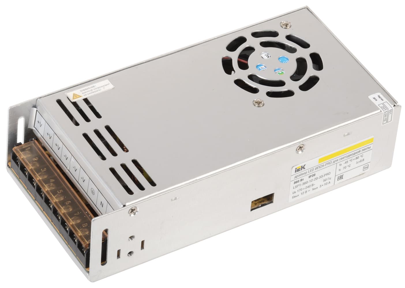 Драйвер LED ИПСН-PRO 360 Вт 12 В блок - клеммы IP20