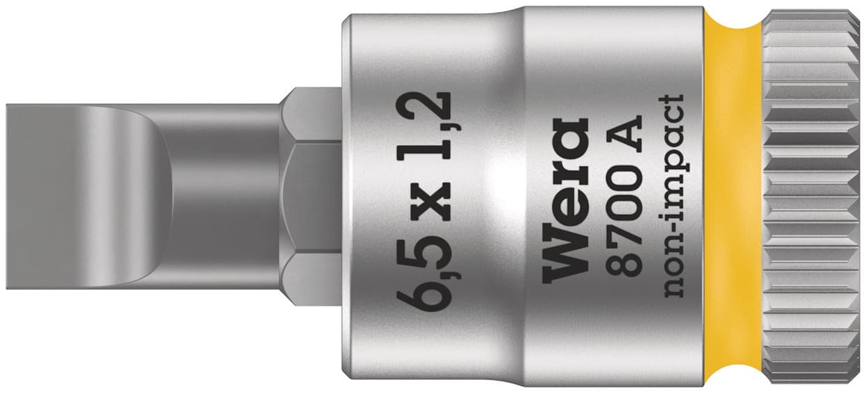 Головка торцевая 8700 A FL Zyklop со вставкой под шлиц DR 1/4 SL 1.2X6.5X28 мм