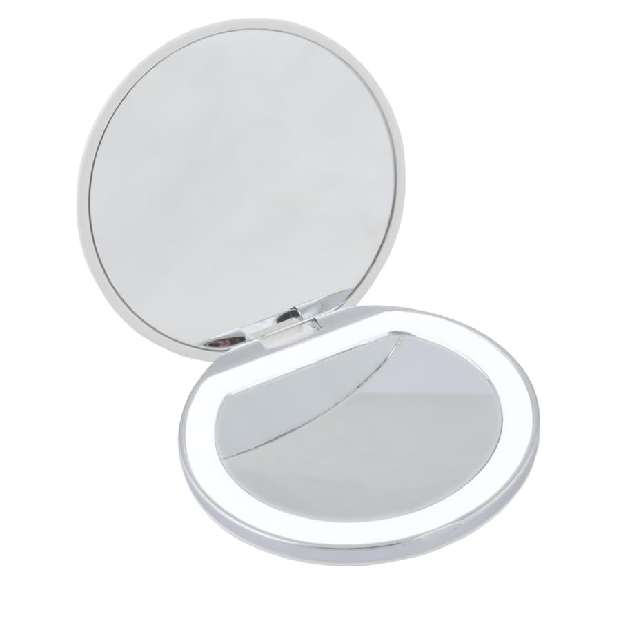 Зеркало карманное ULK-F72 DIM/RECH WHITE с подсветкой (1Х+2Х) с диммером Серия Backstage Аккумулятор Li-Ion 300мАч в/к Белый