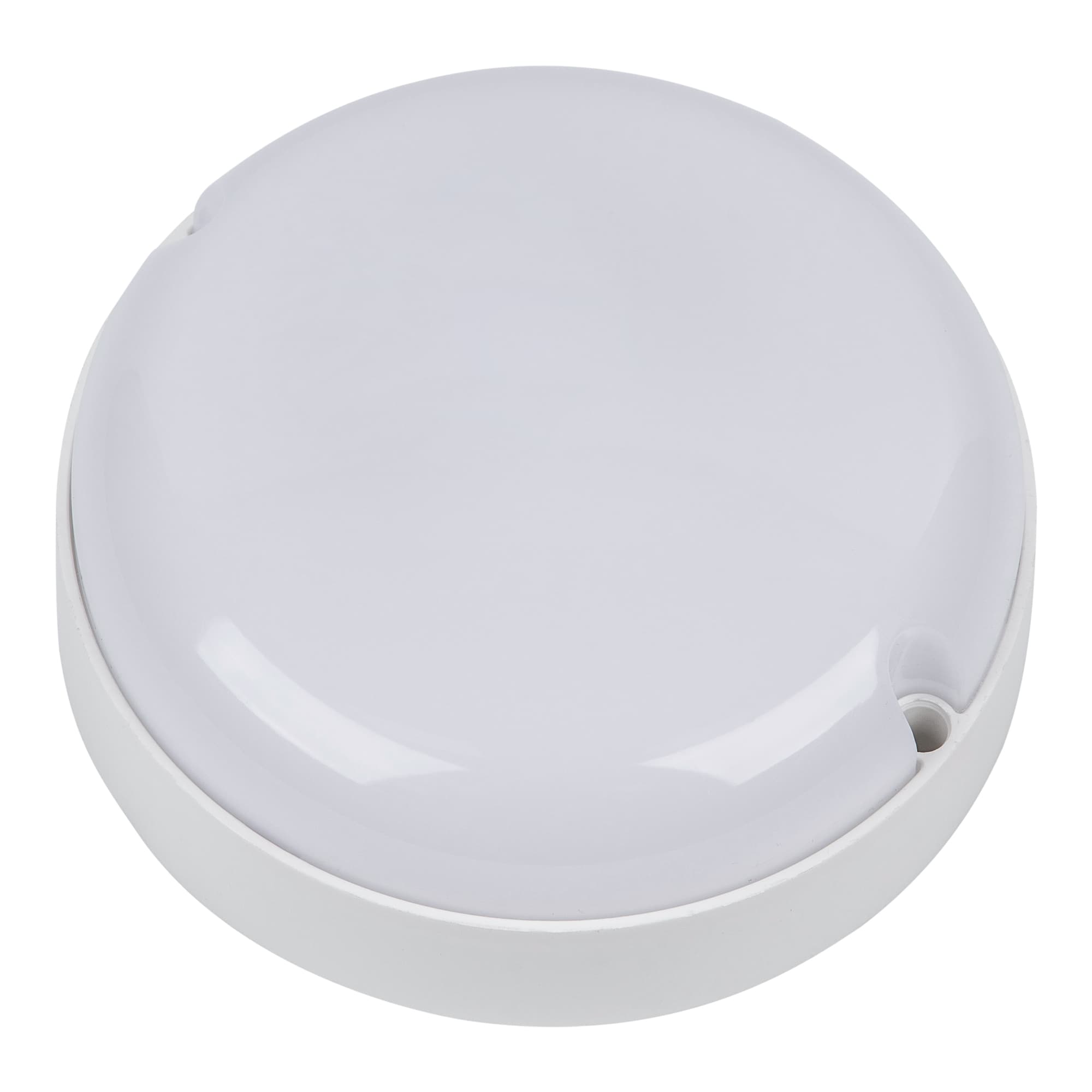 Светильник светодиодный ULW-Q243 12W/4000К/NL SENSOR IP65 WHITE  влагозащищенный, с датчиком освещенности и движения. Дежурный/основной режимы. Круг. Белый свет(4000K). Диаметр 135мм. Белый. ТМ Volpe