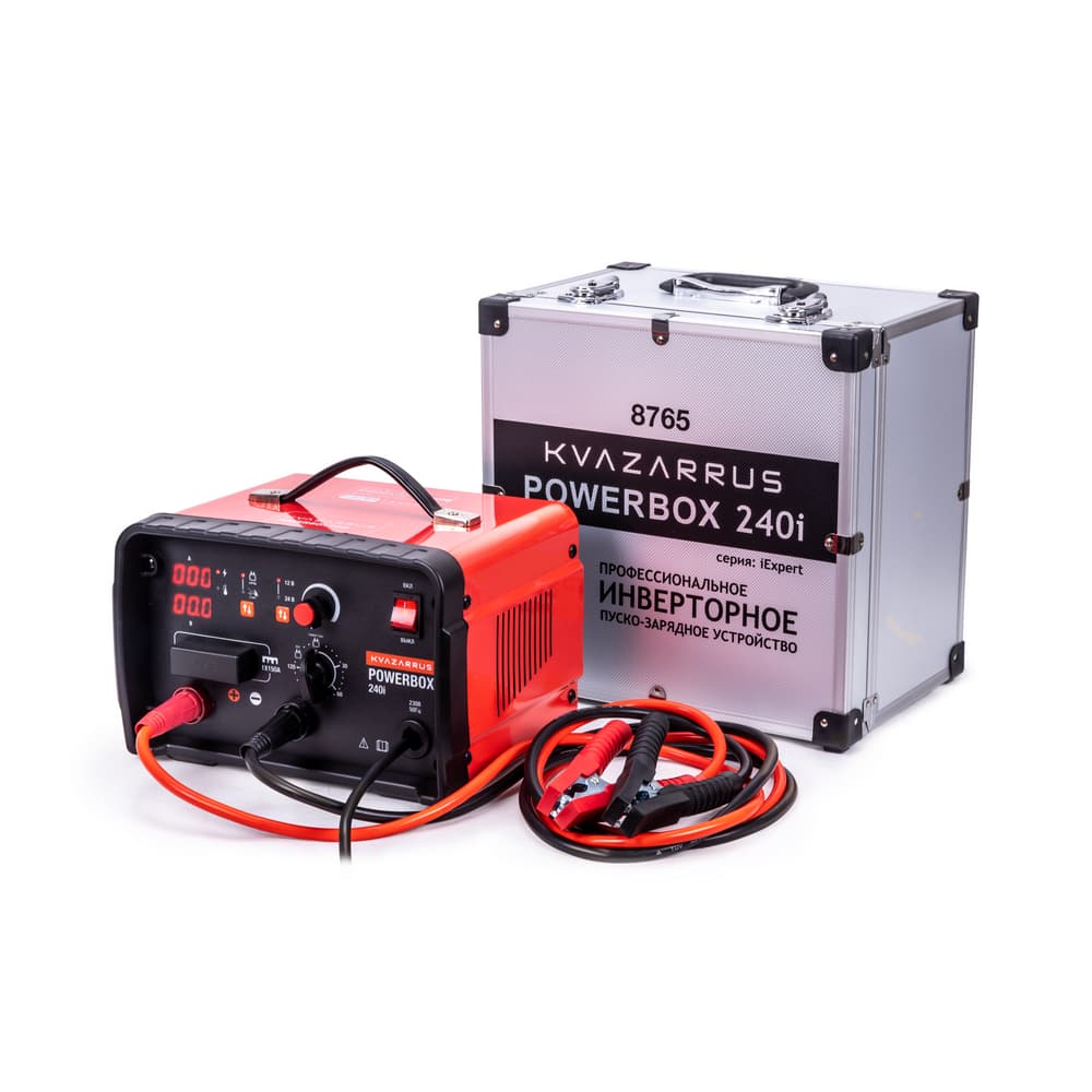 Инверторное пуско-зарядное устройство PowerBox 240i, таймер, алюминиевый кейс