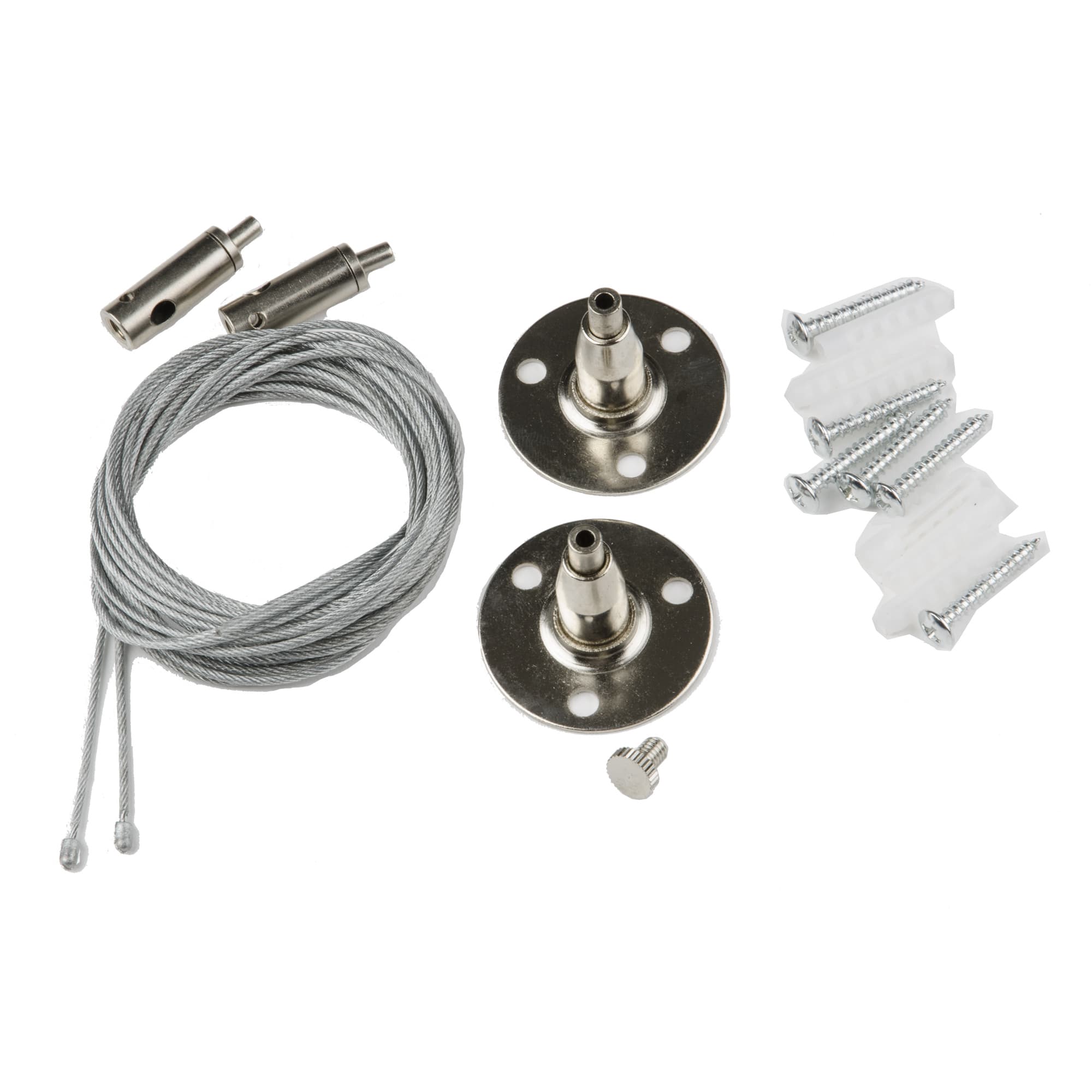 Набор UFB-Q122 H28 SILVER SET02 из 2-х штук для подвесного Монтажа однофазных шинопроводов типа G. Серебряный. TM Volpe