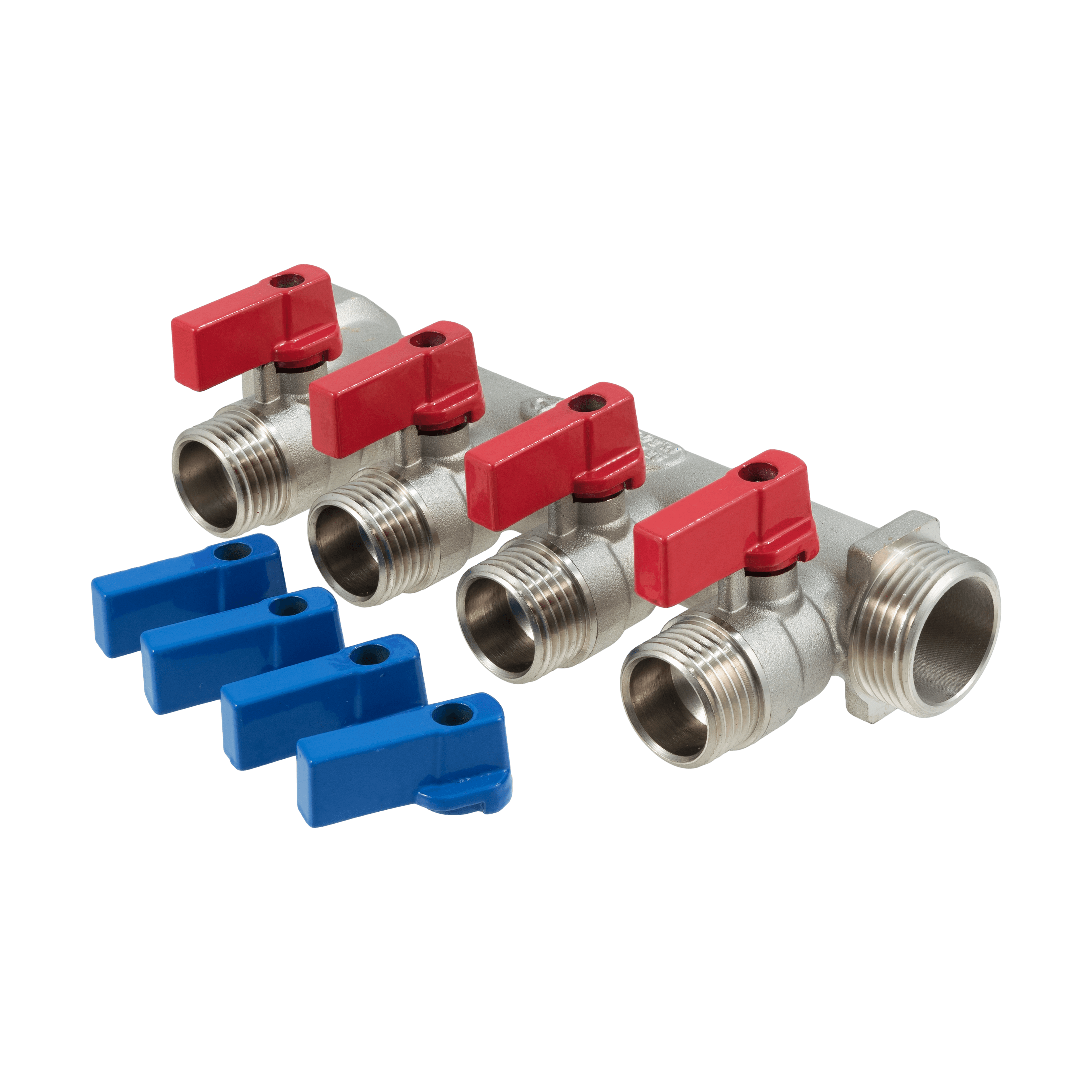 Коллектор резьбовой с шар.кранами ВМ 3/4x3/4x1/2x4