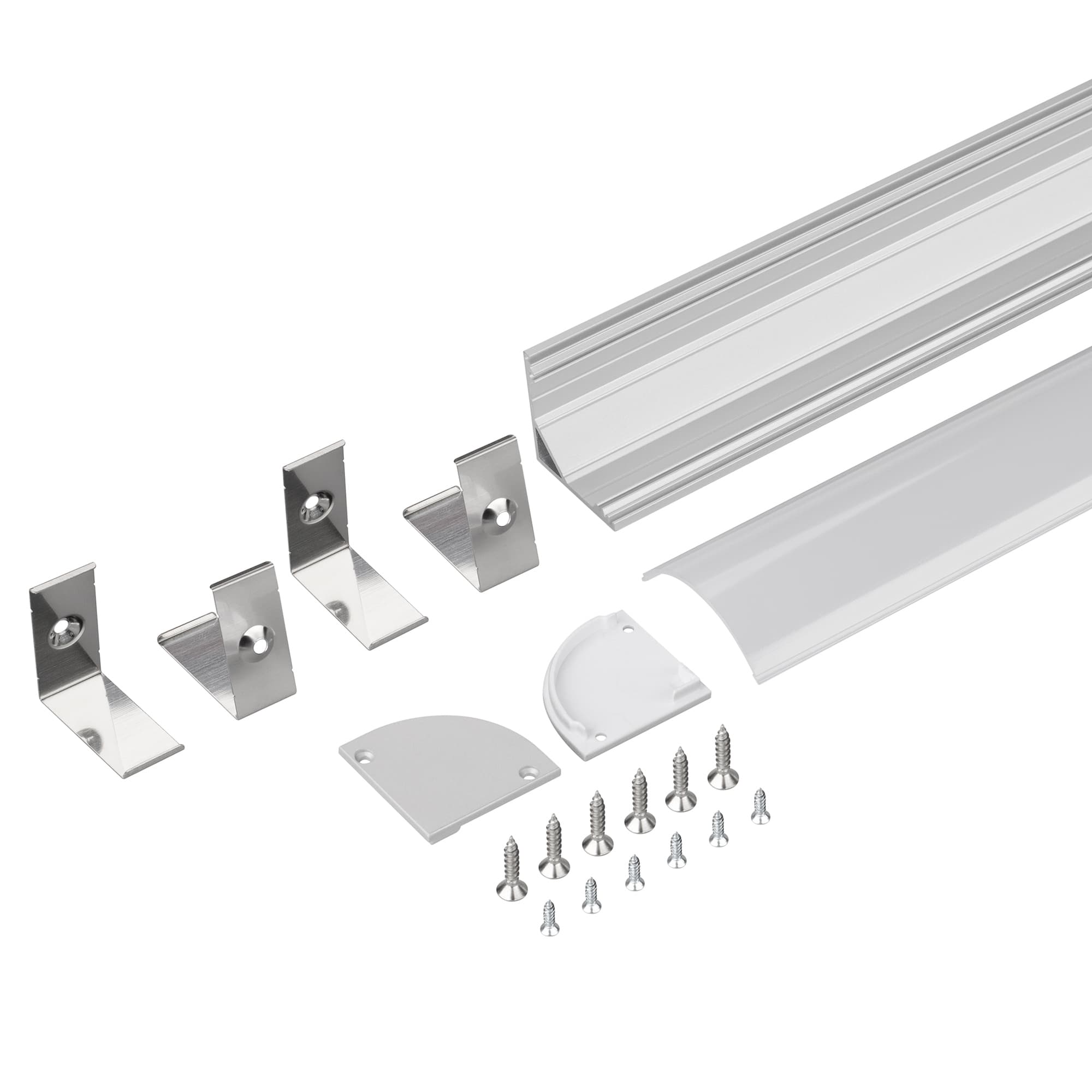 Профиль с экраном SL-KANT-H30-2000 ANOD+OPAL ( Алюминий)