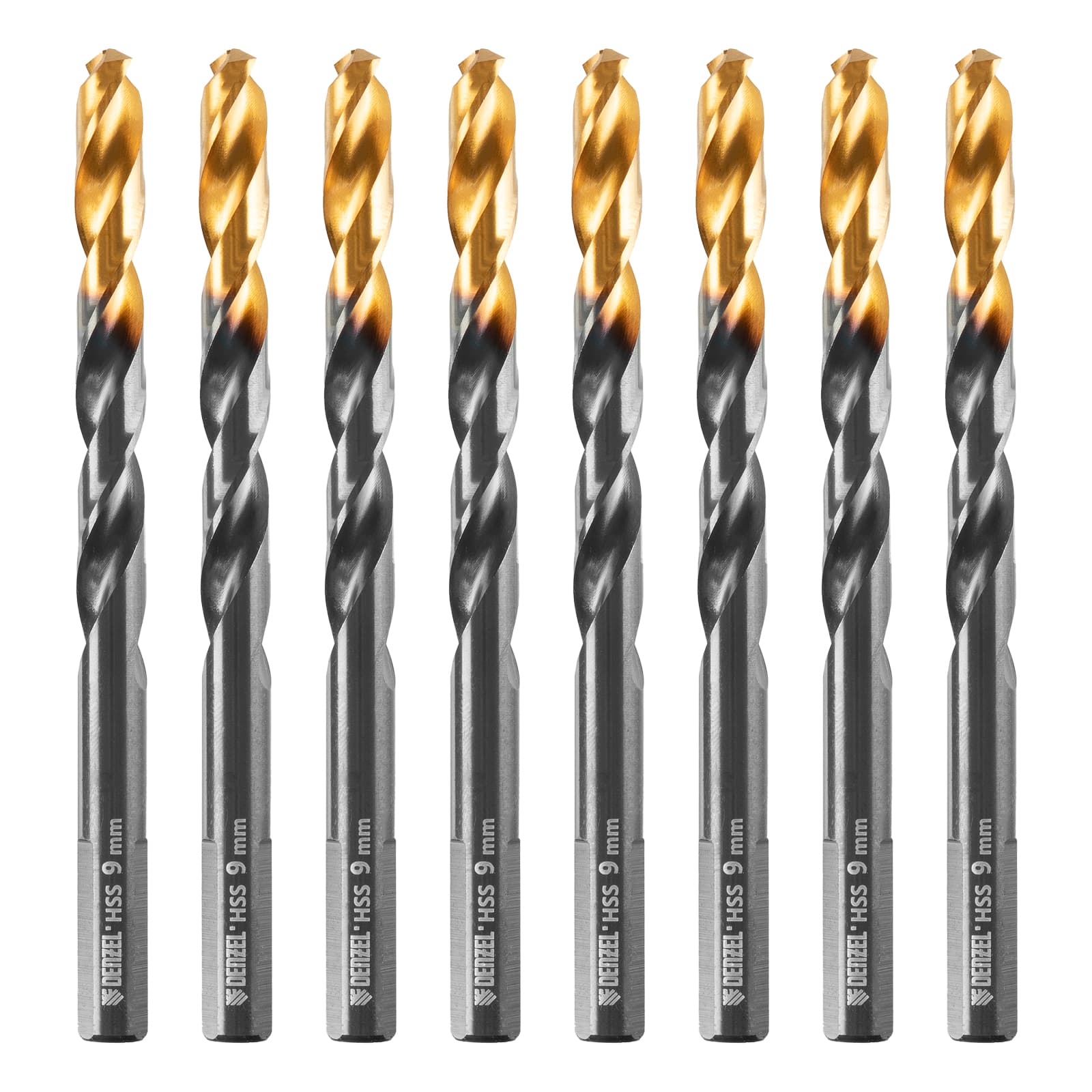 Сверло по металлу, 9 мм, HSS-Tin, Golden Tip, 8 шт.
