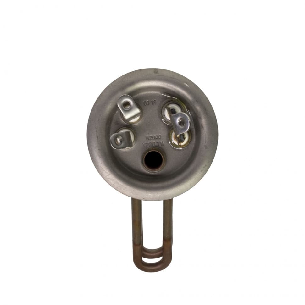 ТЭН RF 2000W(1000+1000), TW, медь, D64мм, М6, клеммы под винт, L295мм, горизонтальный 220V