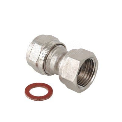 Соединитель обжимной 16x1/2' ВР с накидной гайкой