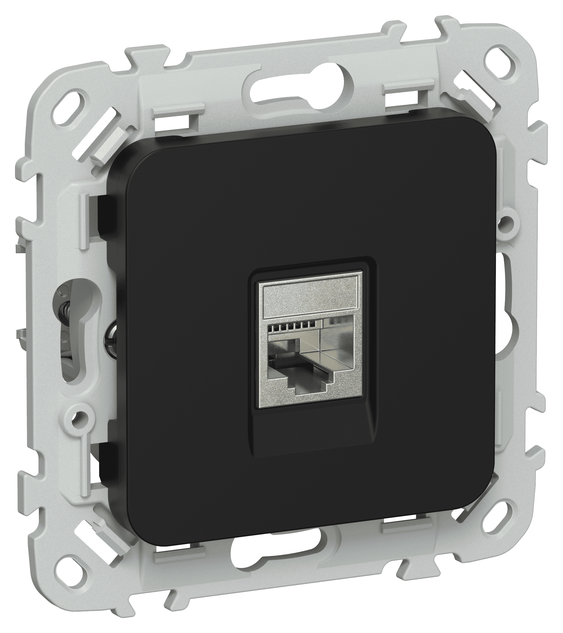 FLITE Розетка компьютерная RJ45 категория 6 STP РК6-1-1-ФлЧ черный IEK