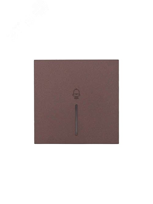 ZIMA Кнопка звонка с подсветкой, 10 А, механизм, шоколад Lezard 704-7388-108QC