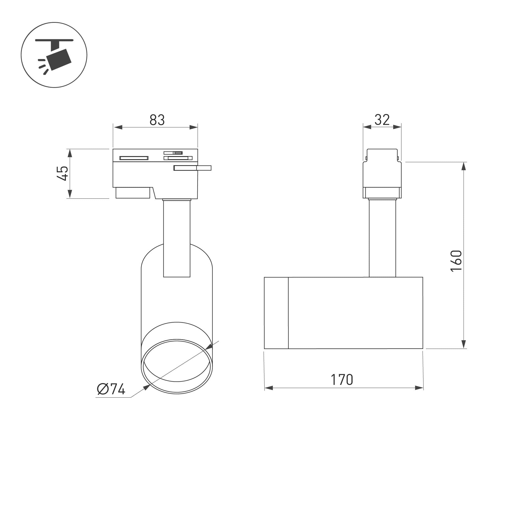 Экран ARH-POWER-W35(F)-2000 Clear-PM (ARL, Пластик)