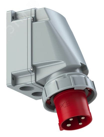 Вилка настенная 63А/400V/3P+E/IP67