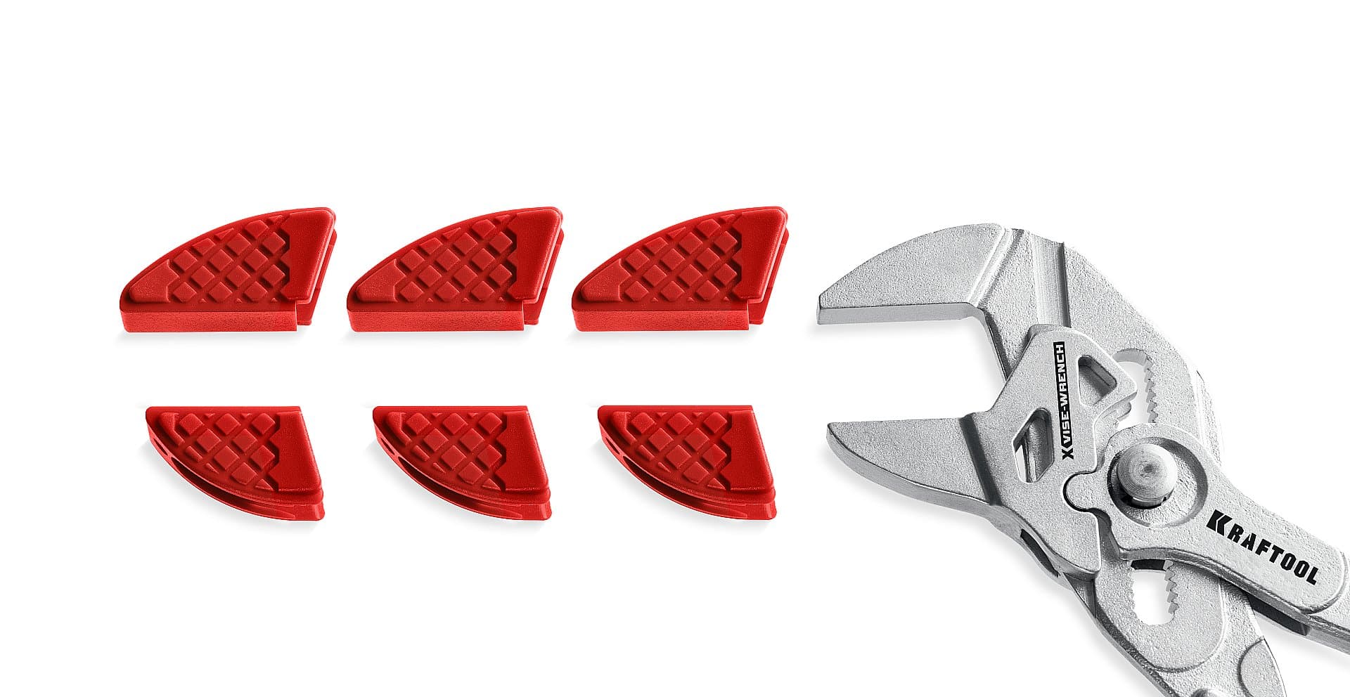 Накладки на губки, сменные, защитные для клещей Vise-Wrench, 250 мм, набор из 3-х пар