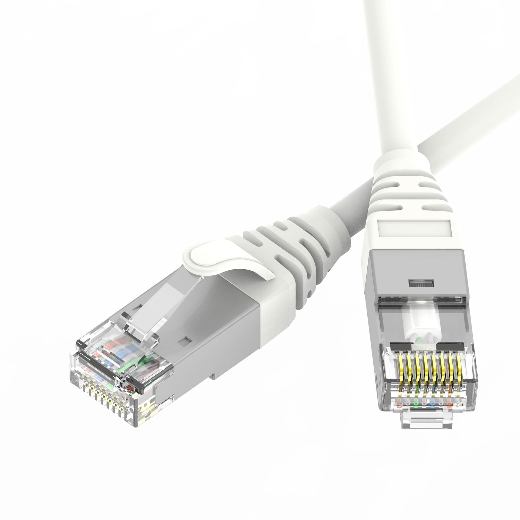 Патч-корд экранированный Ultra SLIM CAT6A S/FTP 4х2, 30 AWG, LSZH, белый, 0,3м